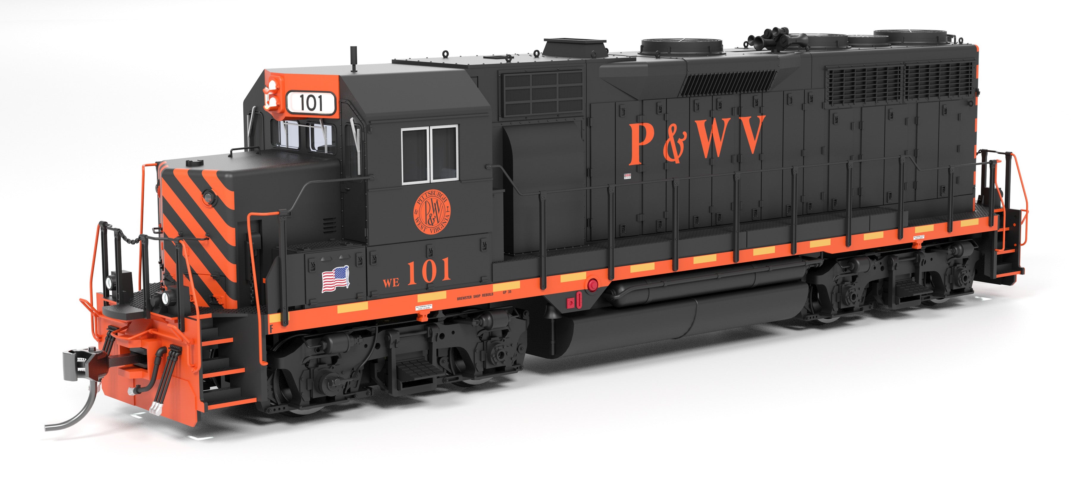 0041 EMD GP35, P&WV #101, No-Sound / DCC-Ready, HO (Hobby Express Excl