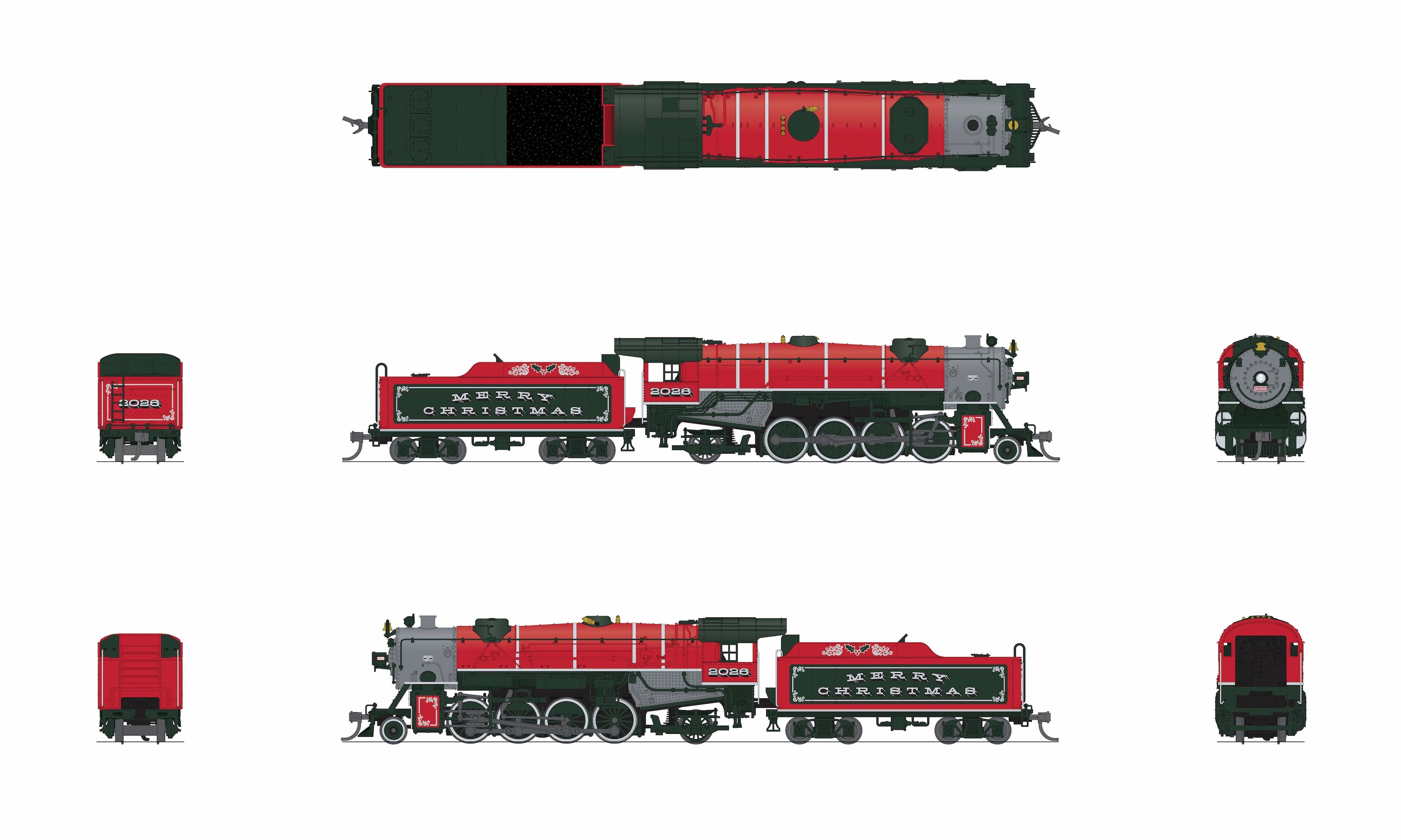 10063 USRA Heavy Mikado, Christmas 2026, No-Sound / DCC-Ready, N