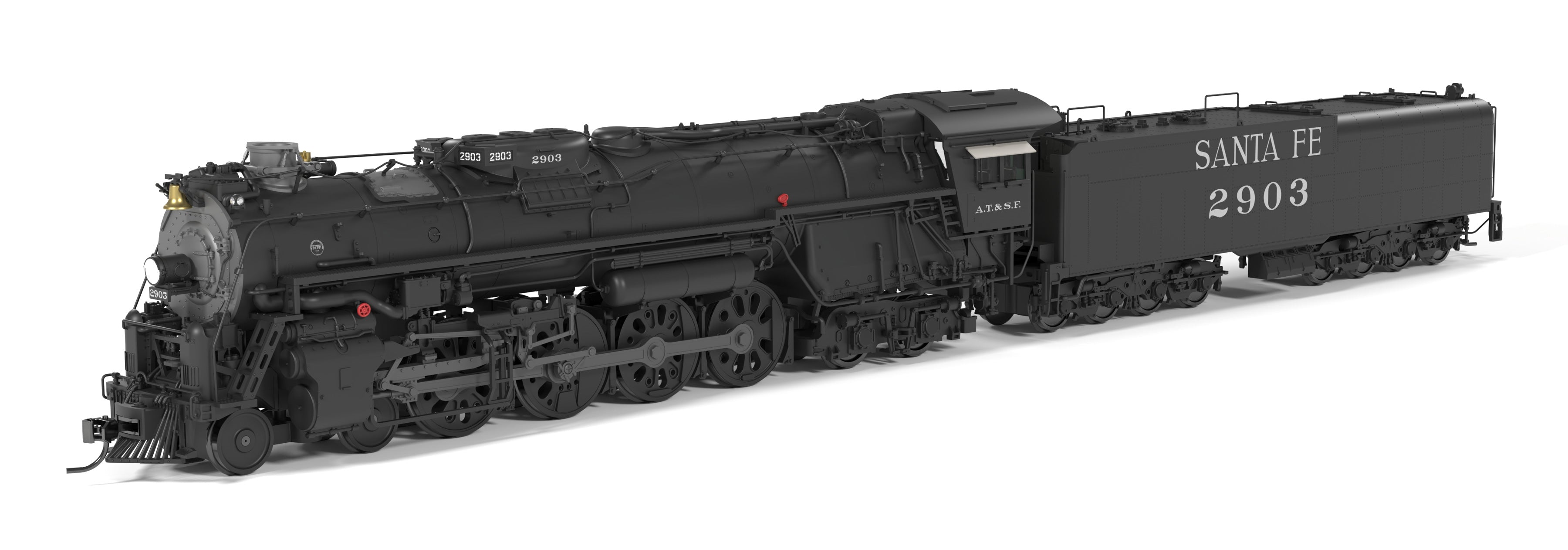 10106 ATSF Class 2900 4-8-4, #2903, Post-1947 Appearance, Paragon4 Sound/DC/DCC, Smoke, HO