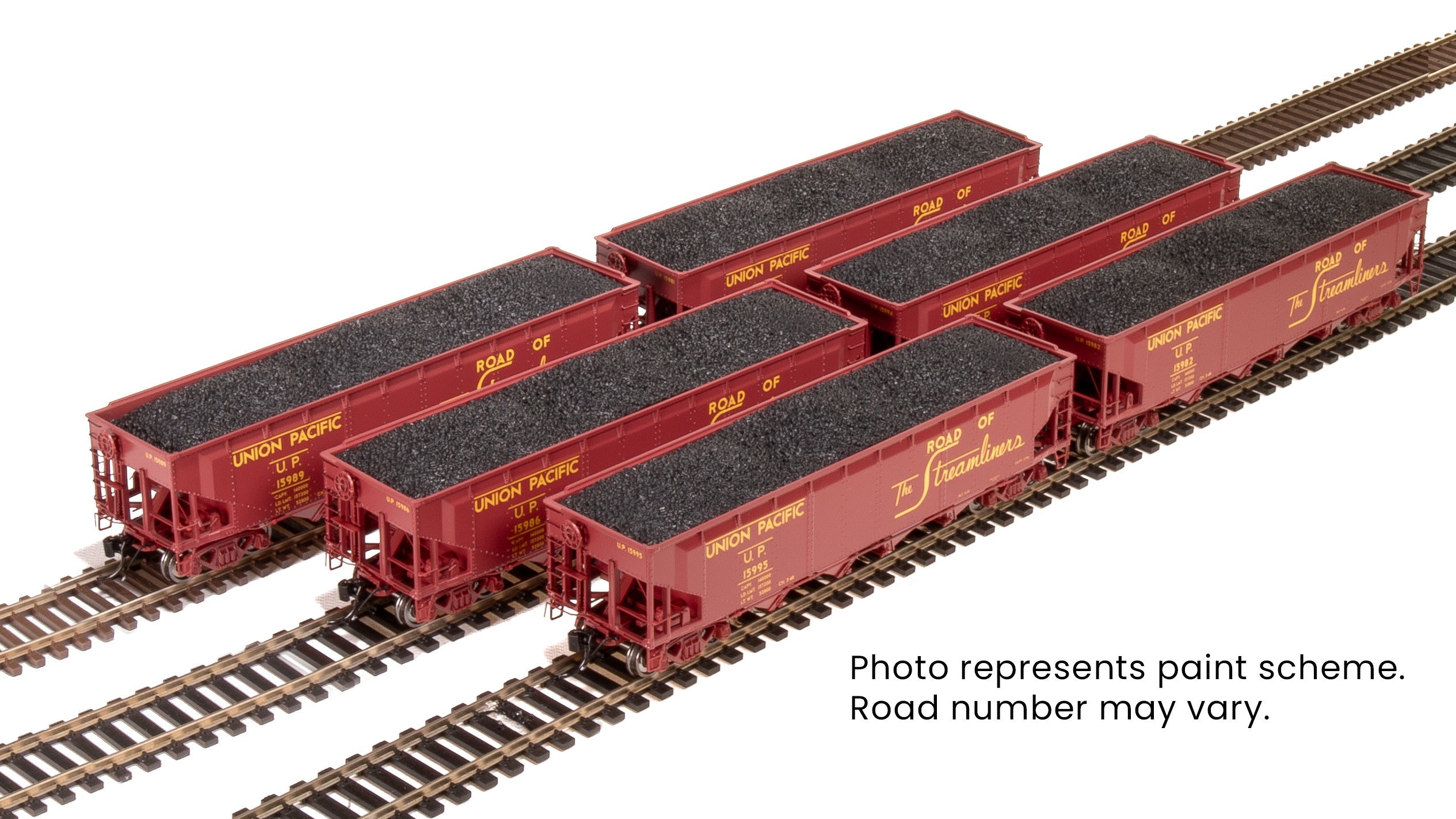 10141 ARA 70-ton 4-Bay Hopper, UP, "Streamliners / Serves All The West", 6-pack B, HO