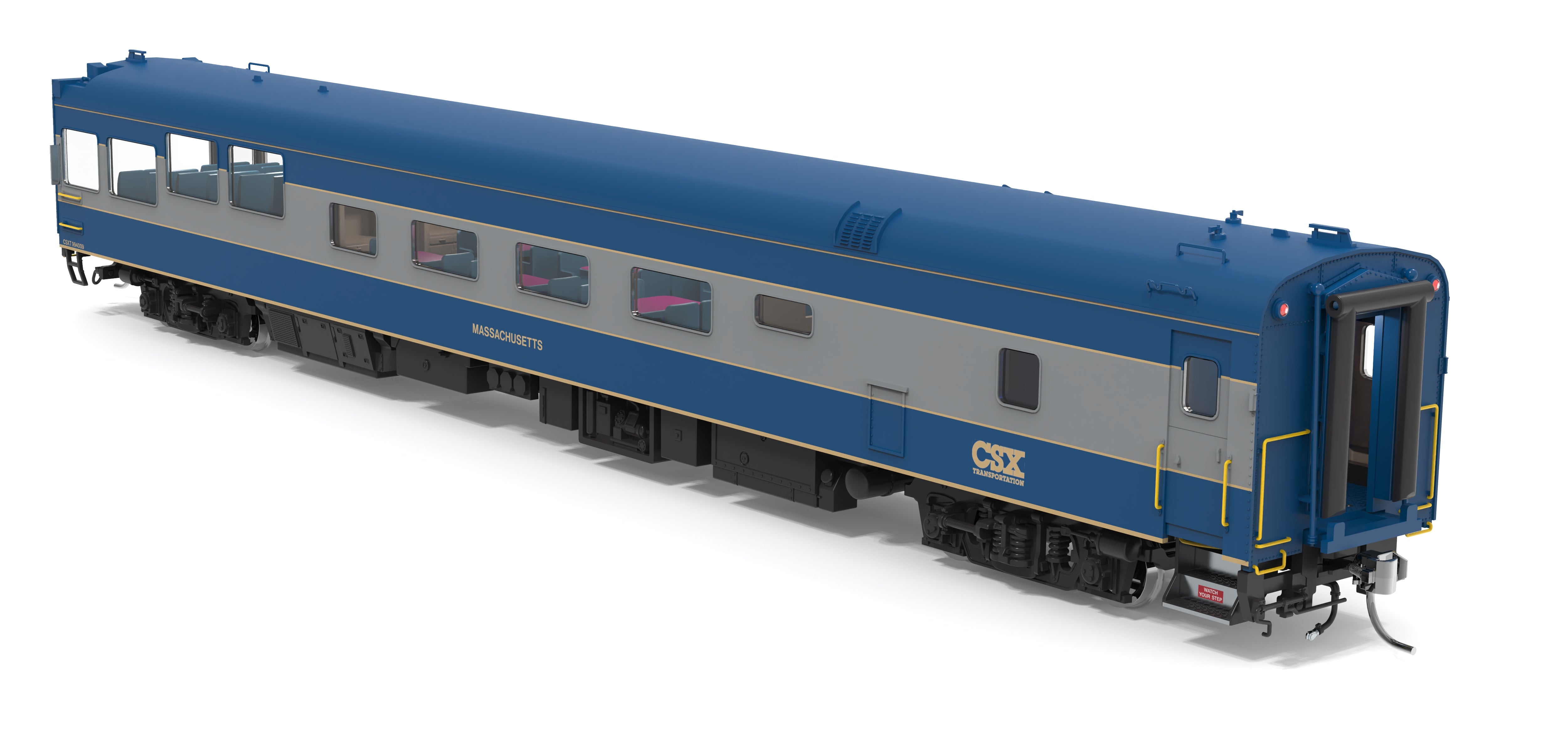 10173 CSX Track Inspection Car, #994009, "Massachusetts", 1999-2006 Appearance, HO