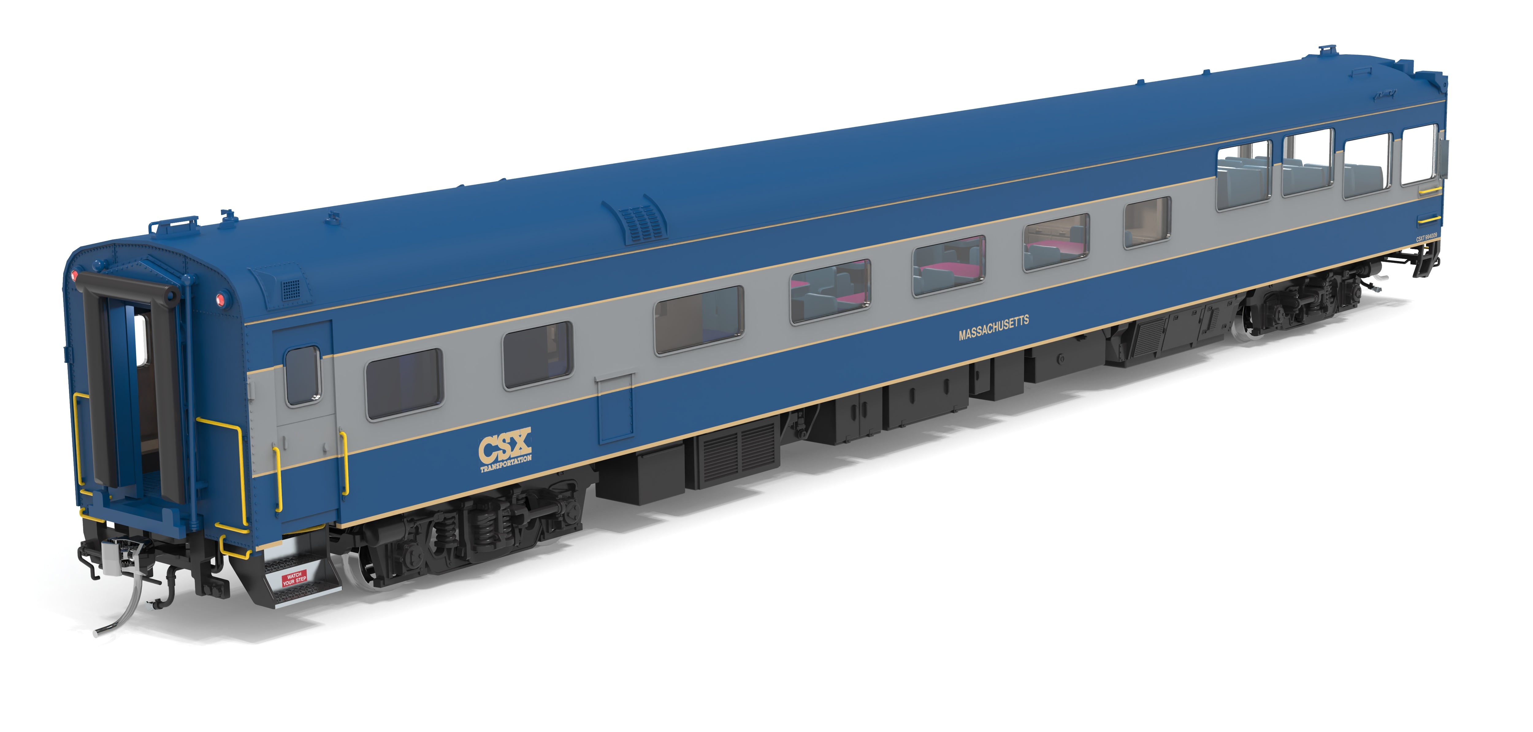 10173 CSX Track Inspection Car, #994009, "Massachusetts", 1999-2006 Appearance, HO