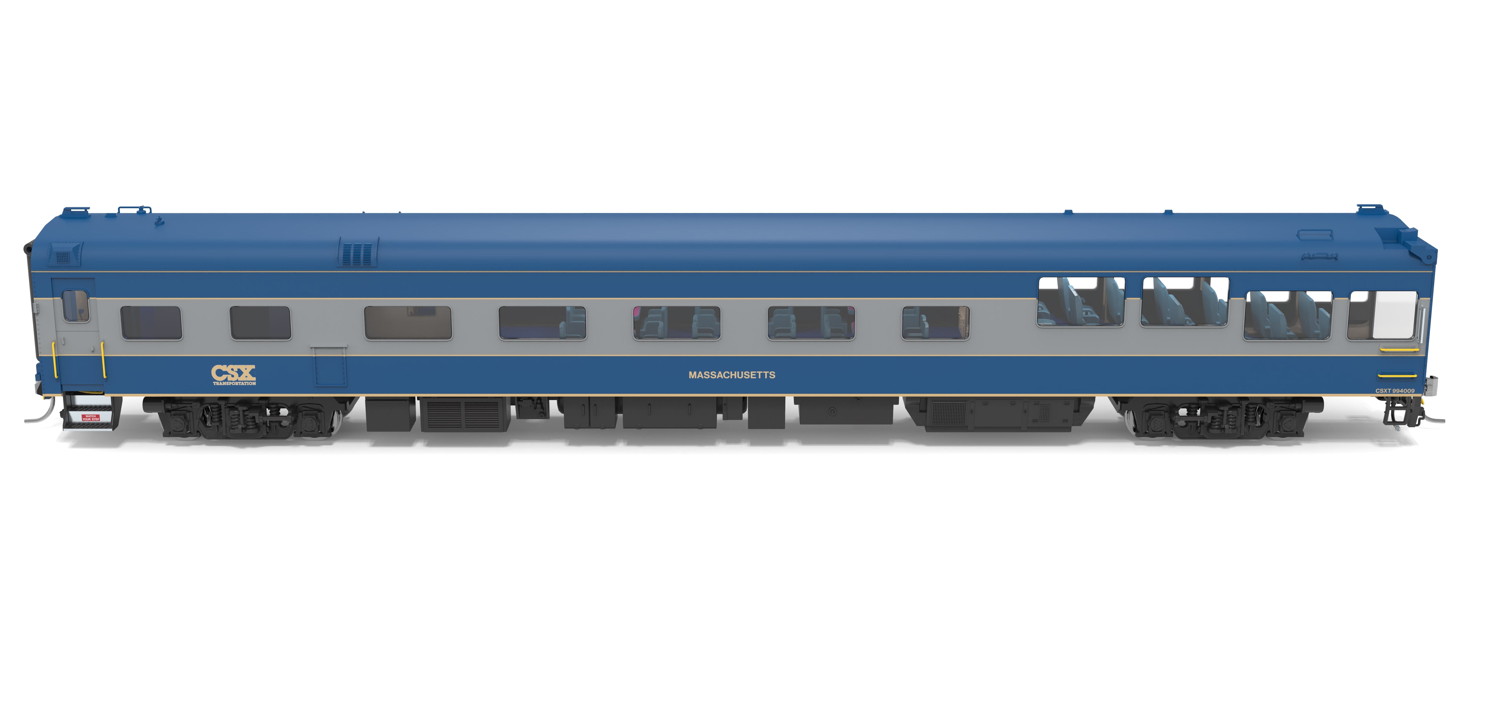 10173 CSX Track Inspection Car, #994009, "Massachusetts", 1999-2006 Appearance, HO