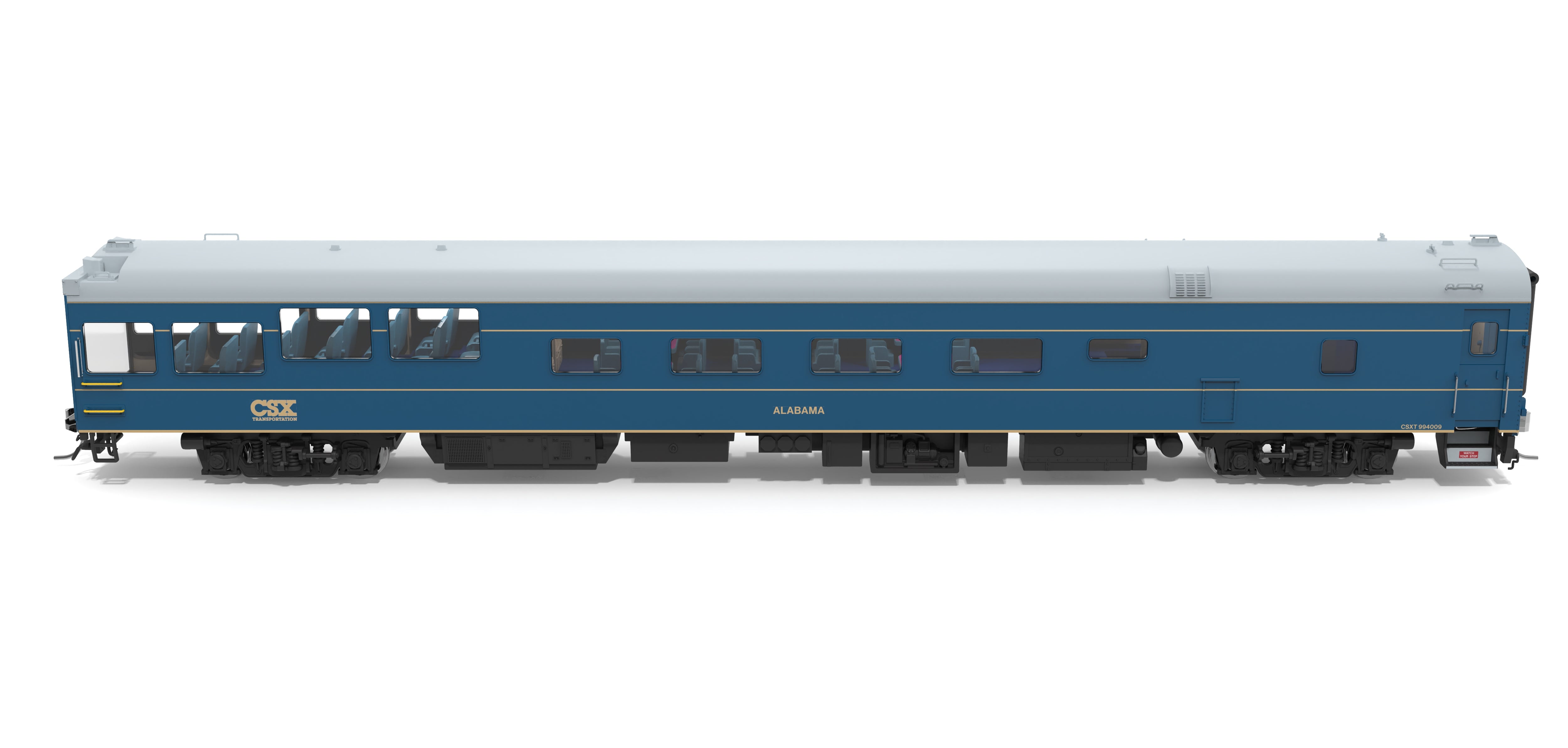 10174 CSX Track Inspection Car, #994009, "Alabama", 2006-2010 Appearance, HO