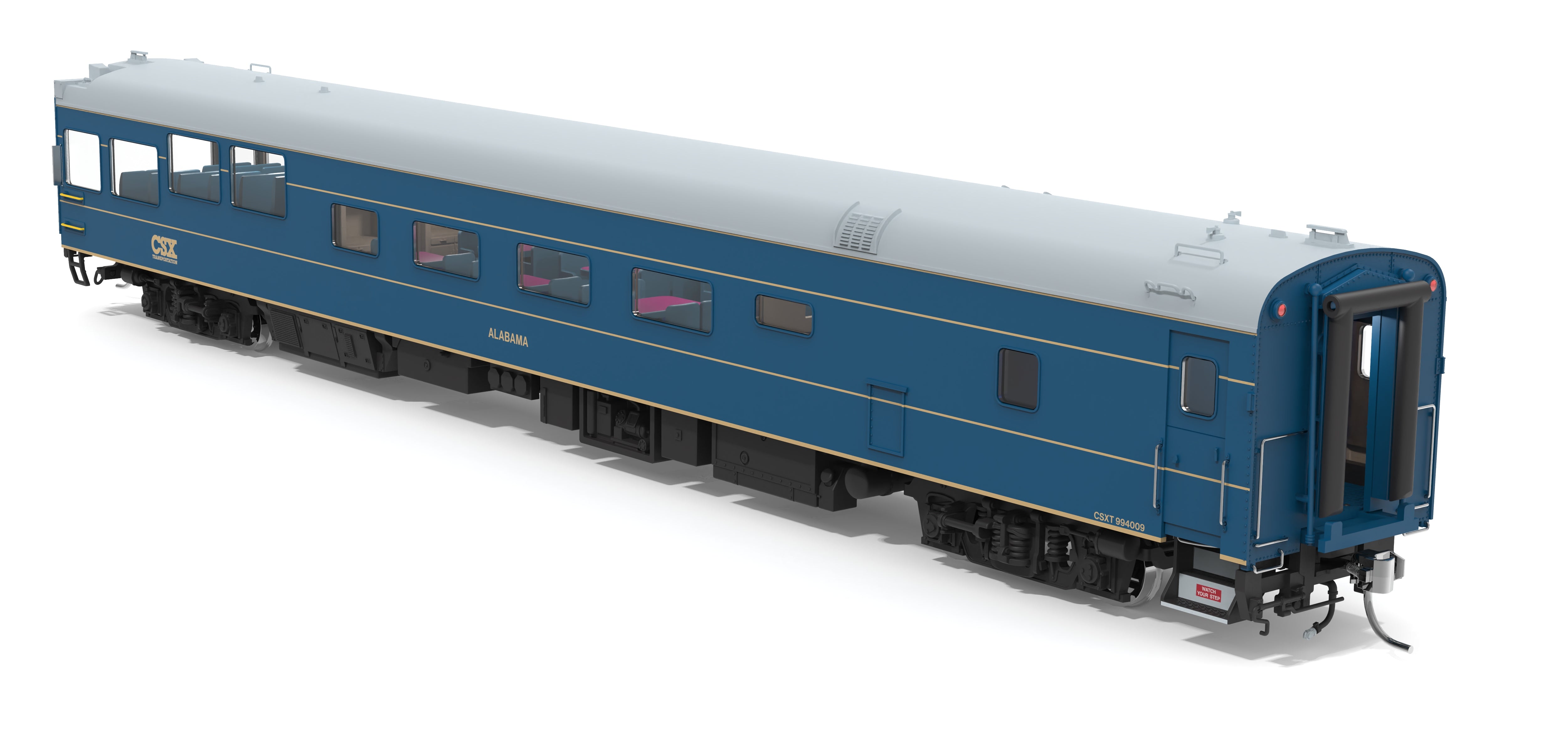 10174 CSX Track Inspection Car, #994009, "Alabama", 2006-2010 Appearance, HO