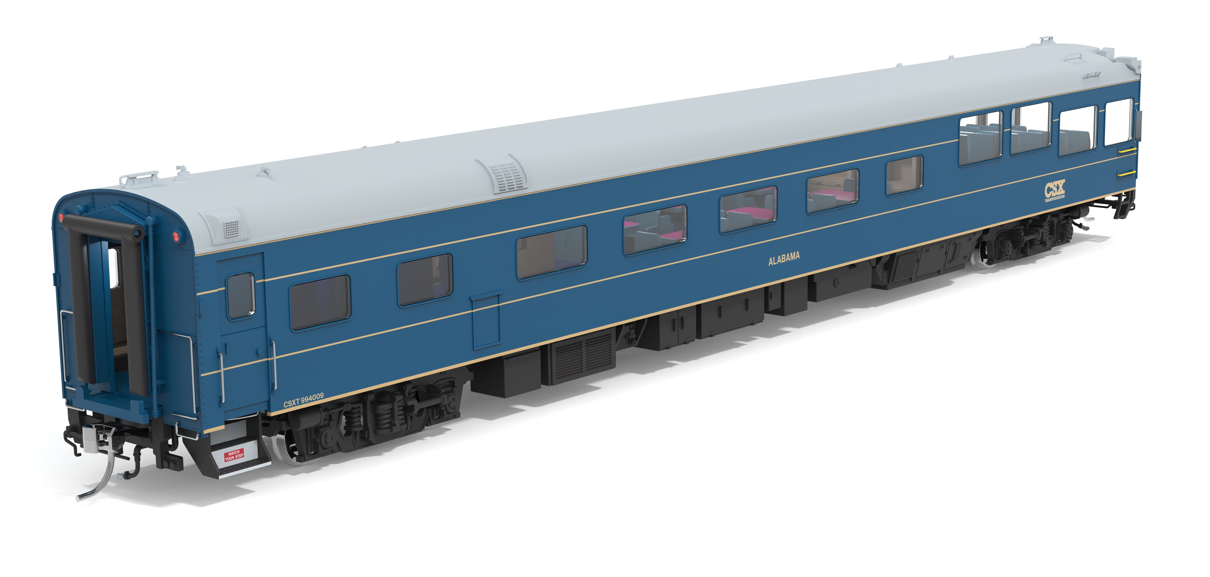 10174 CSX Track Inspection Car, #994009, "Alabama", 2006-2010 Appearance, HO