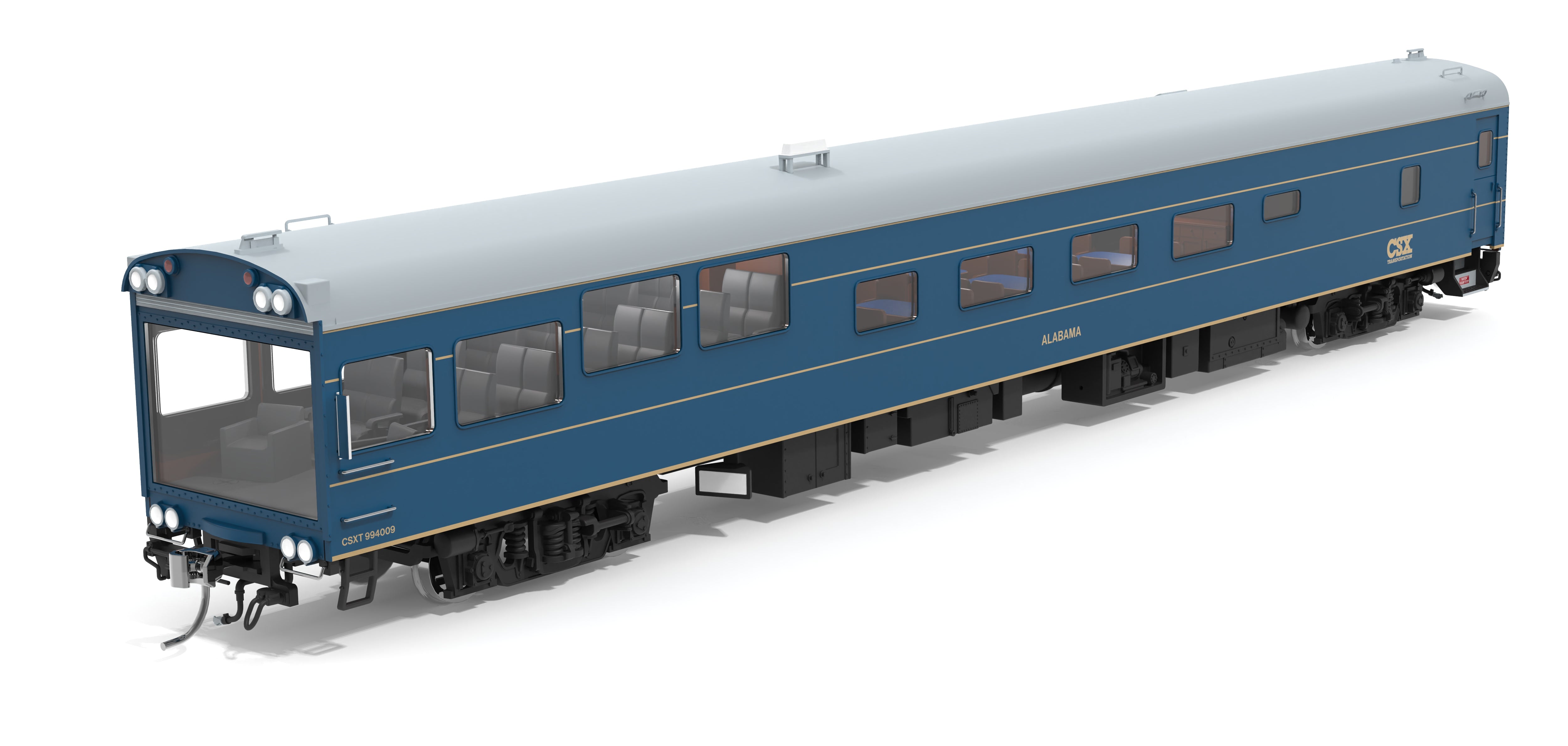 10175 CSX Track Inspection Car, #994009, "Alabama", 2014-2021 Appearance, HO