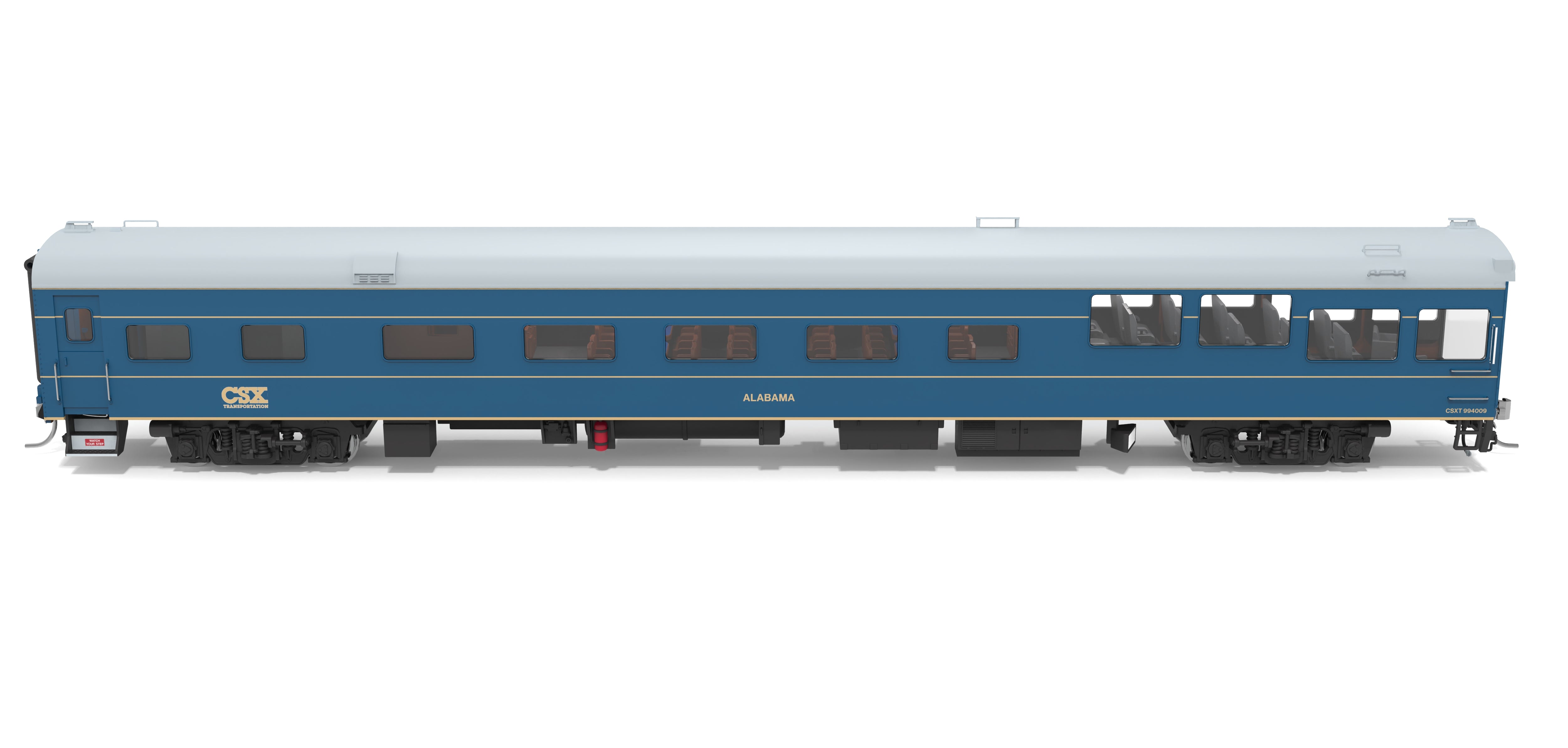 10175 CSX Track Inspection Car, #994009, "Alabama", 2014-2021 Appearance, HO