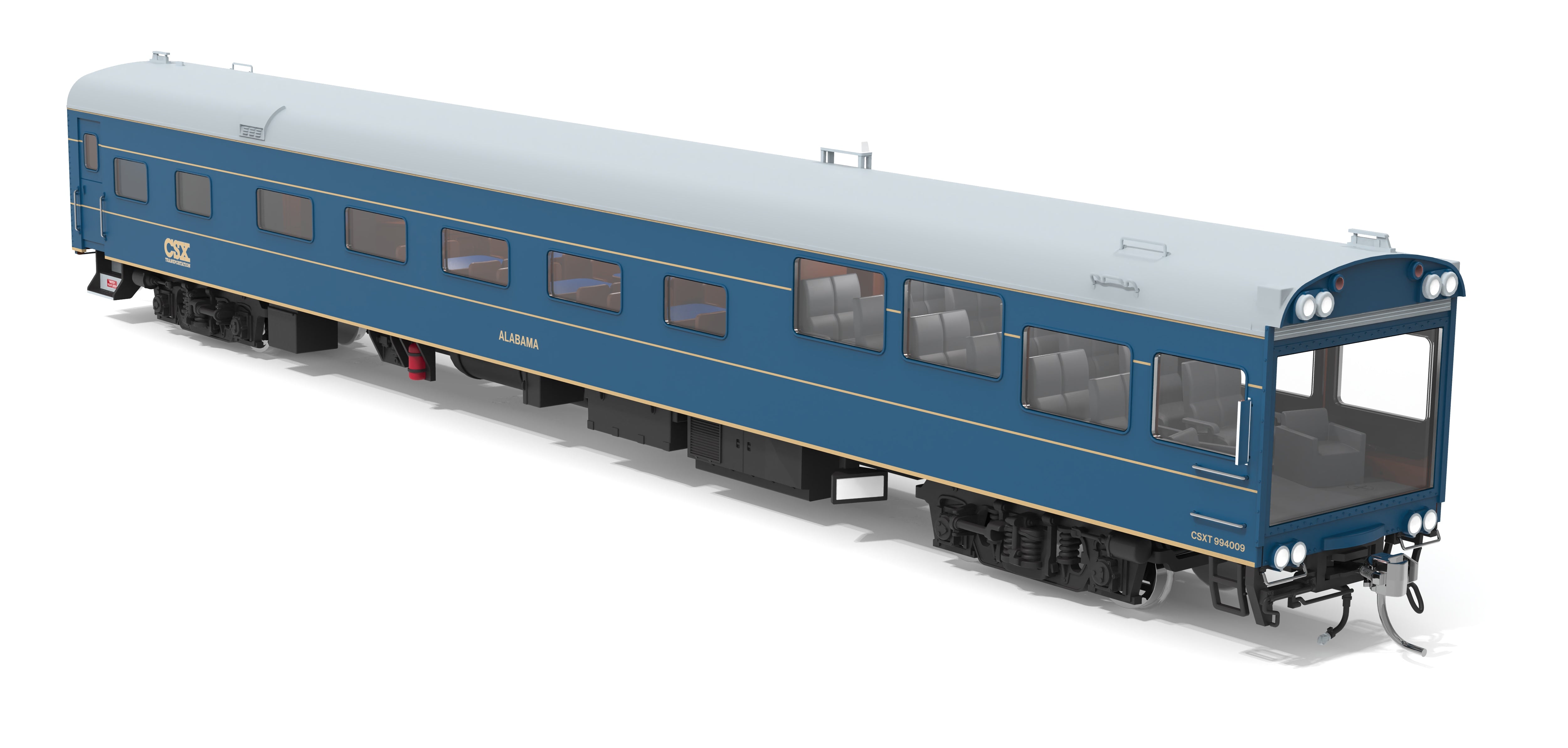 10175 CSX Track Inspection Car, #994009, "Alabama", 2014-2021 Appearance, HO