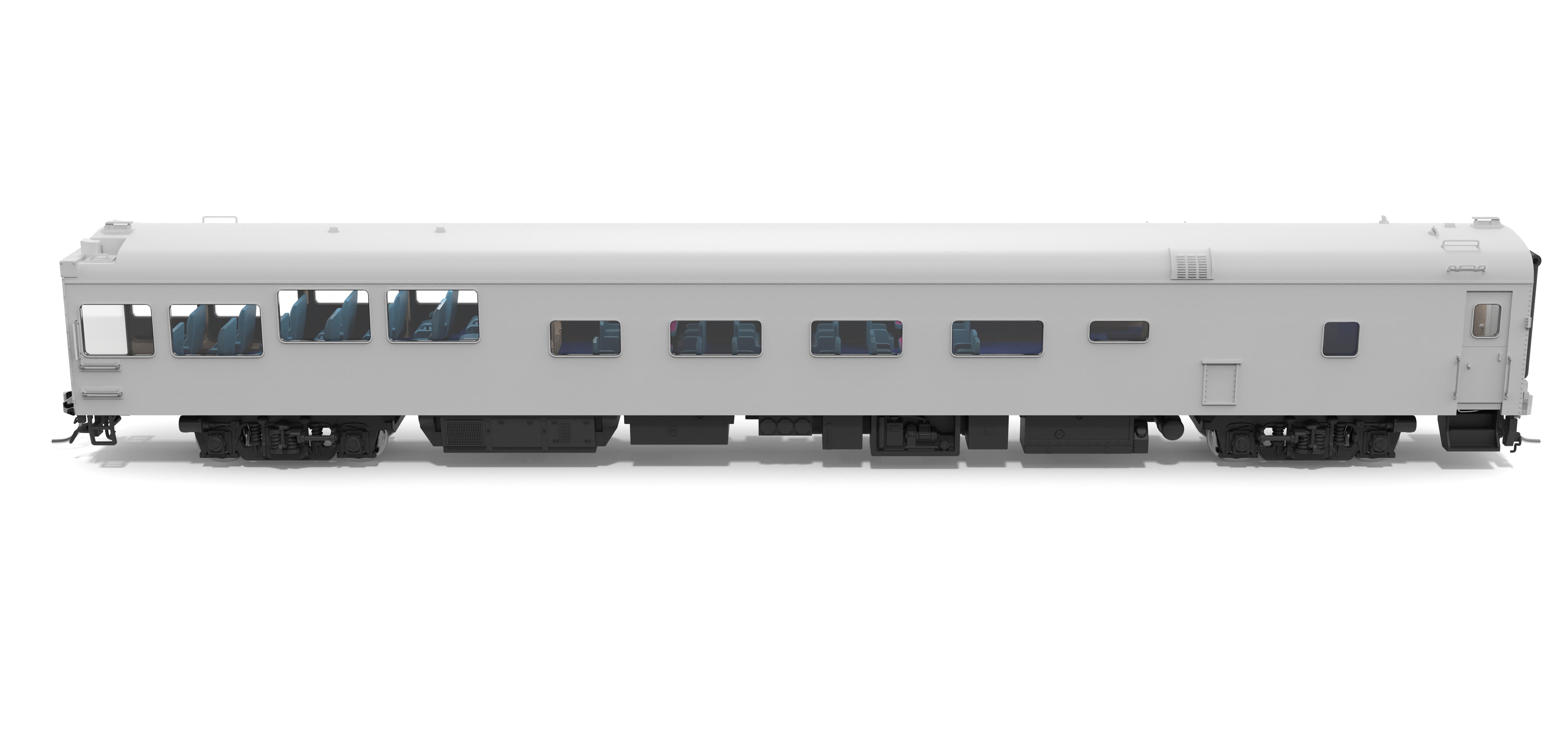 10177 Conrail-Type Track Inspection Car, Unlettered / Primer Gray, HO