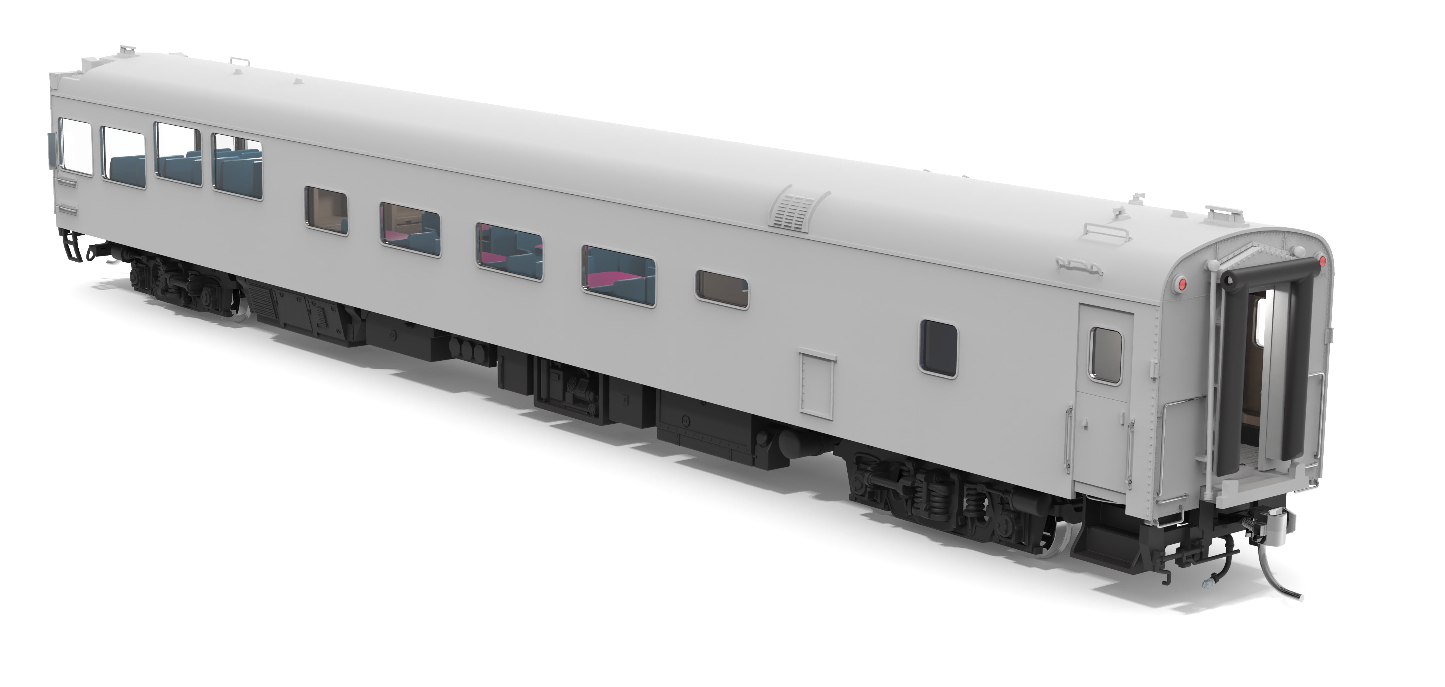 10177 Conrail-Type Track Inspection Car, Unlettered / Primer Gray, HO