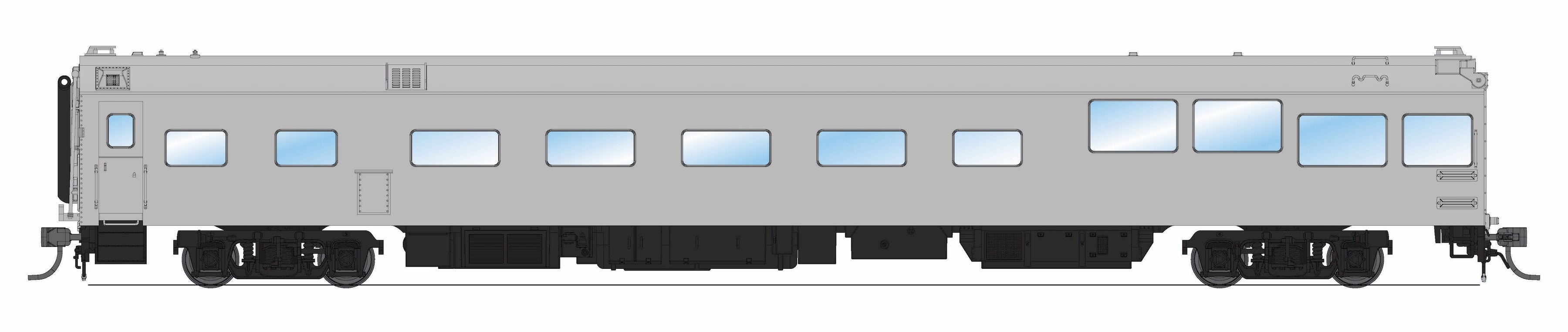 10177 Conrail-Type Track Inspection Car, Unlettered / Primer Gray, HO
