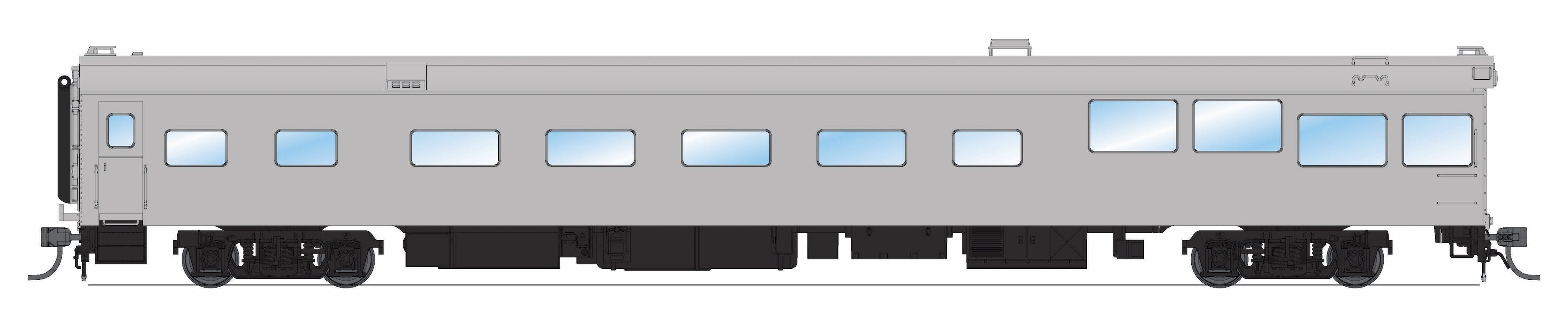 10178 CSX-Type Track Inspection Car, Unlettered / Primer Gray, HO