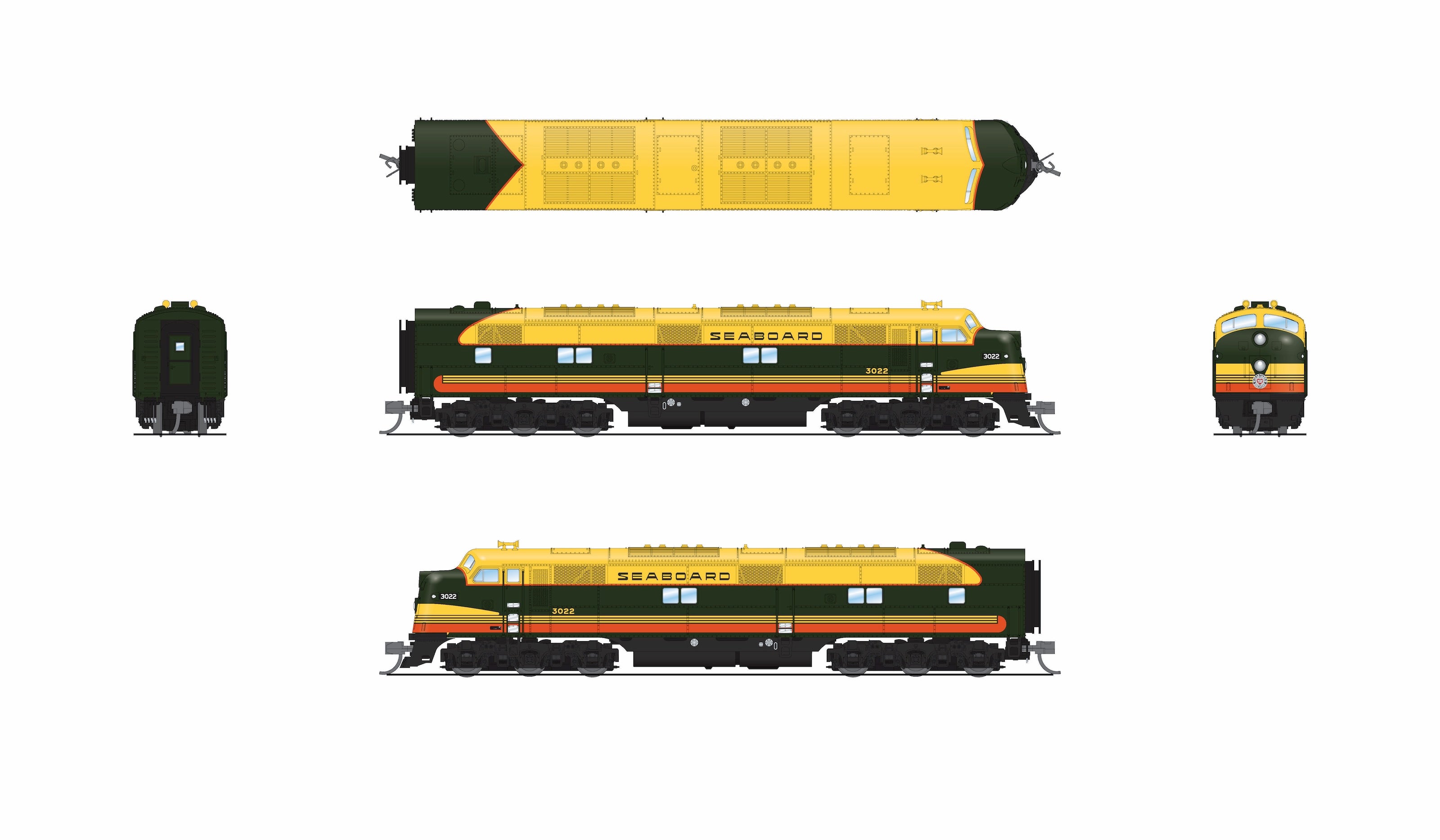 10229 EMD E7A, SAL 3029, Citrus Scheme, Paragon4 Sound/DC/DCC, N