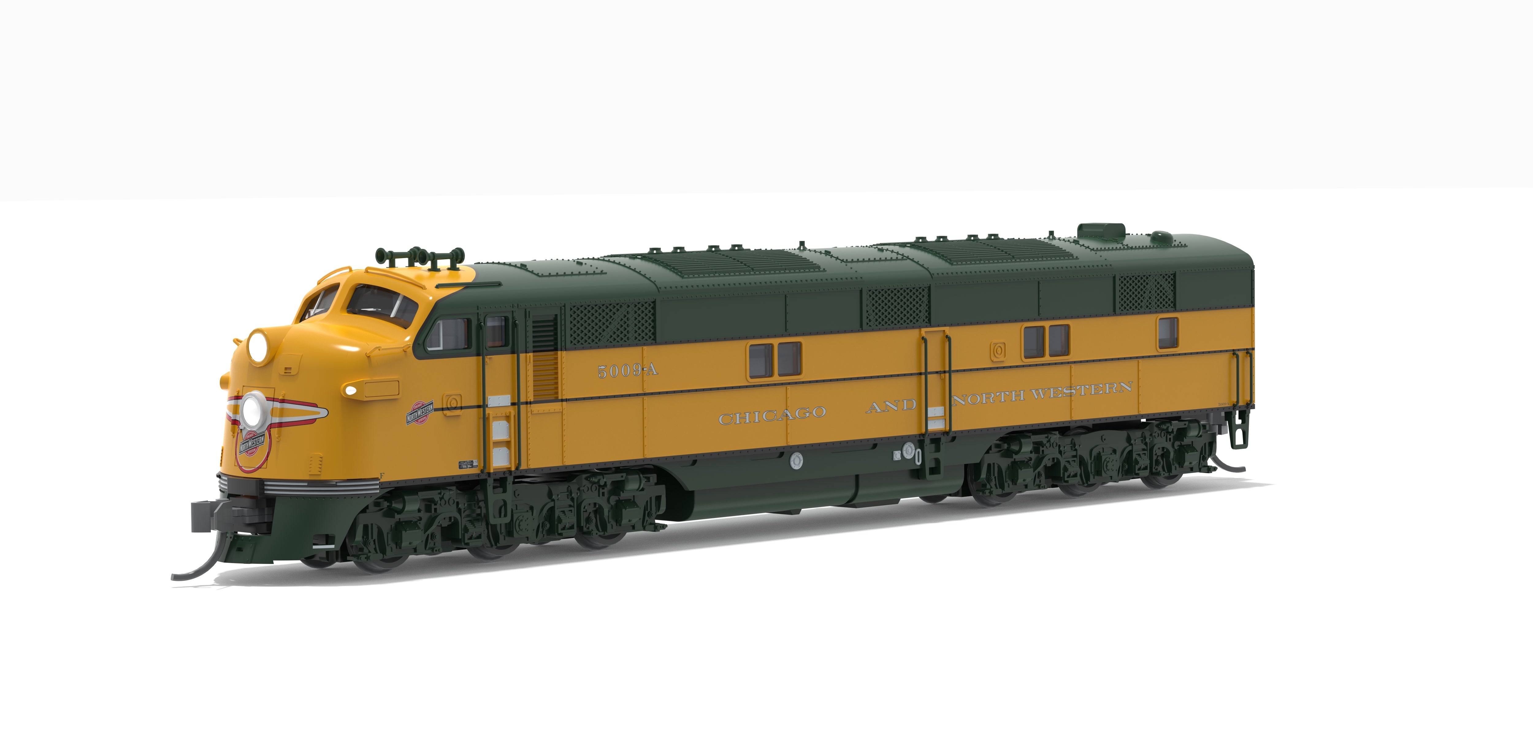 10261 EMD E7A, C&NW 5009B, "400" Scheme, No-Sound / DCC-Ready, N (Pioneer Trains Exclusive)