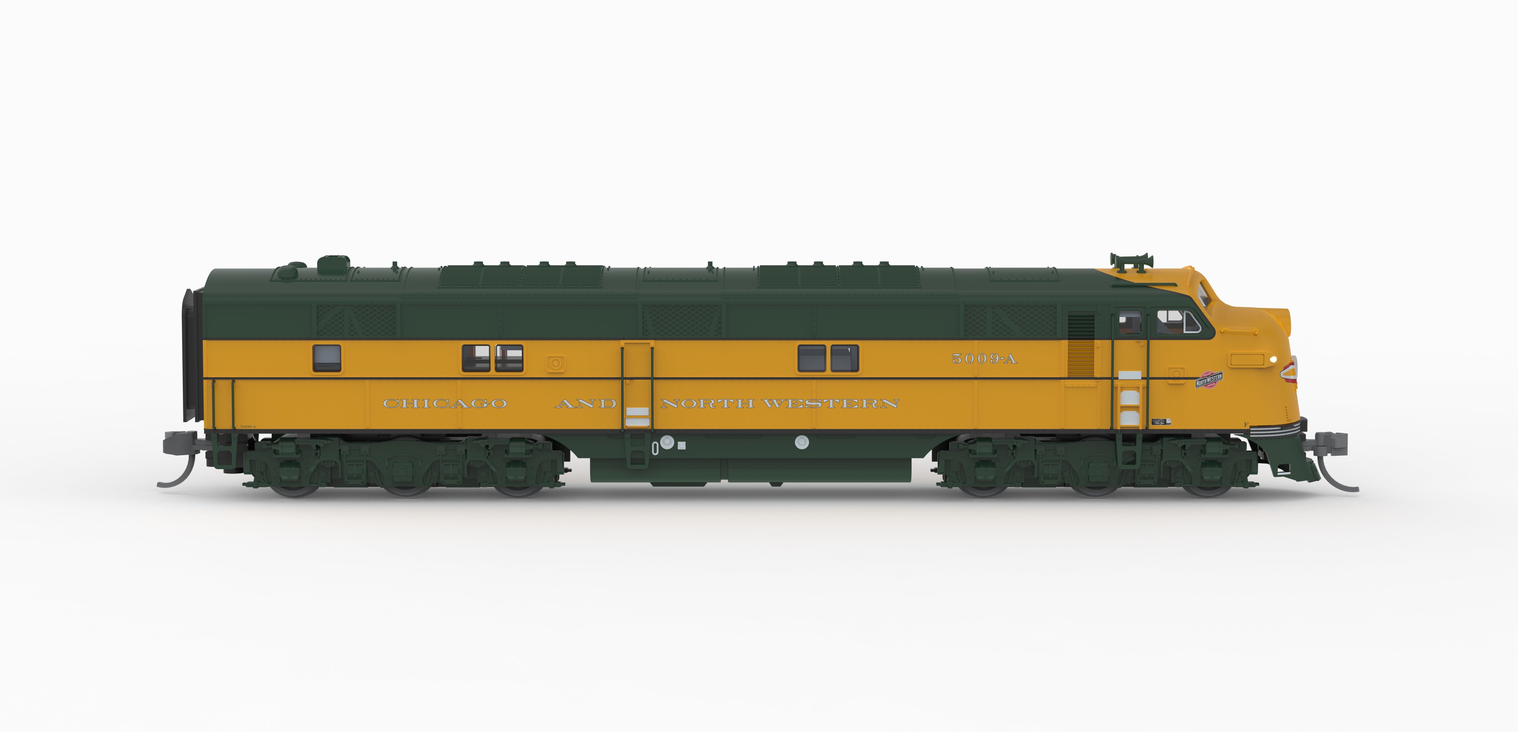 10261 EMD E7A, C&NW 5009B, "400" Scheme, No-Sound / DCC-Ready, N (Pioneer Trains Exclusive)