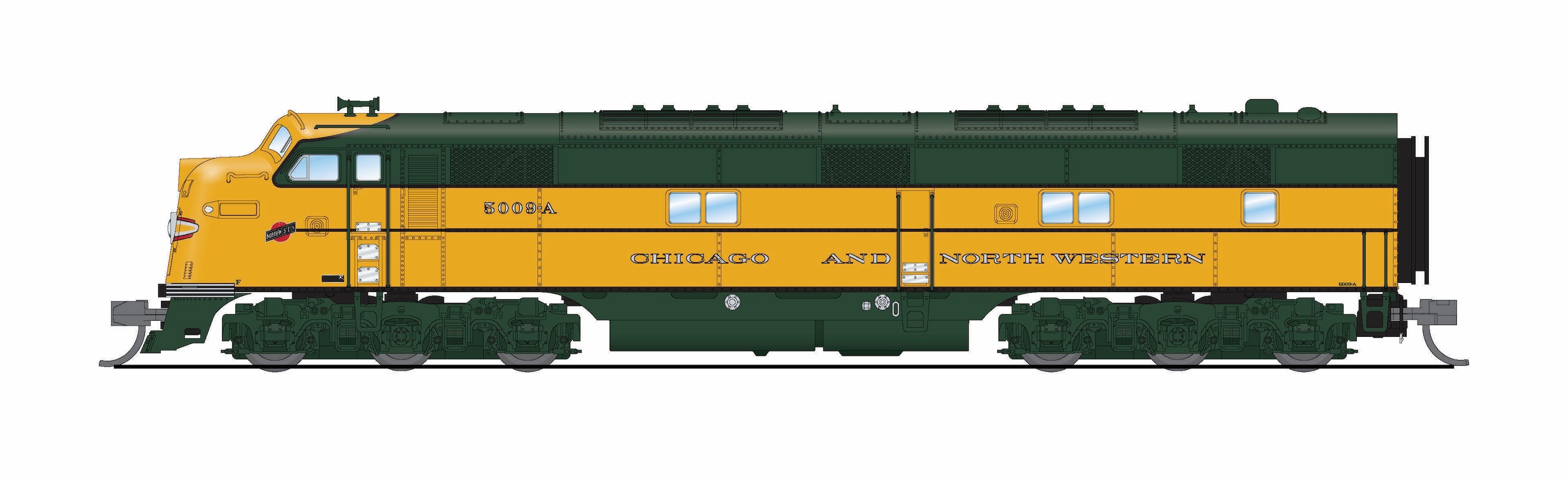 10259 EMD E7A, C&NW 5009B, "400" Scheme, Paragon4 Sound/DC/DCC, N (Pioneer Trains Exclusive)