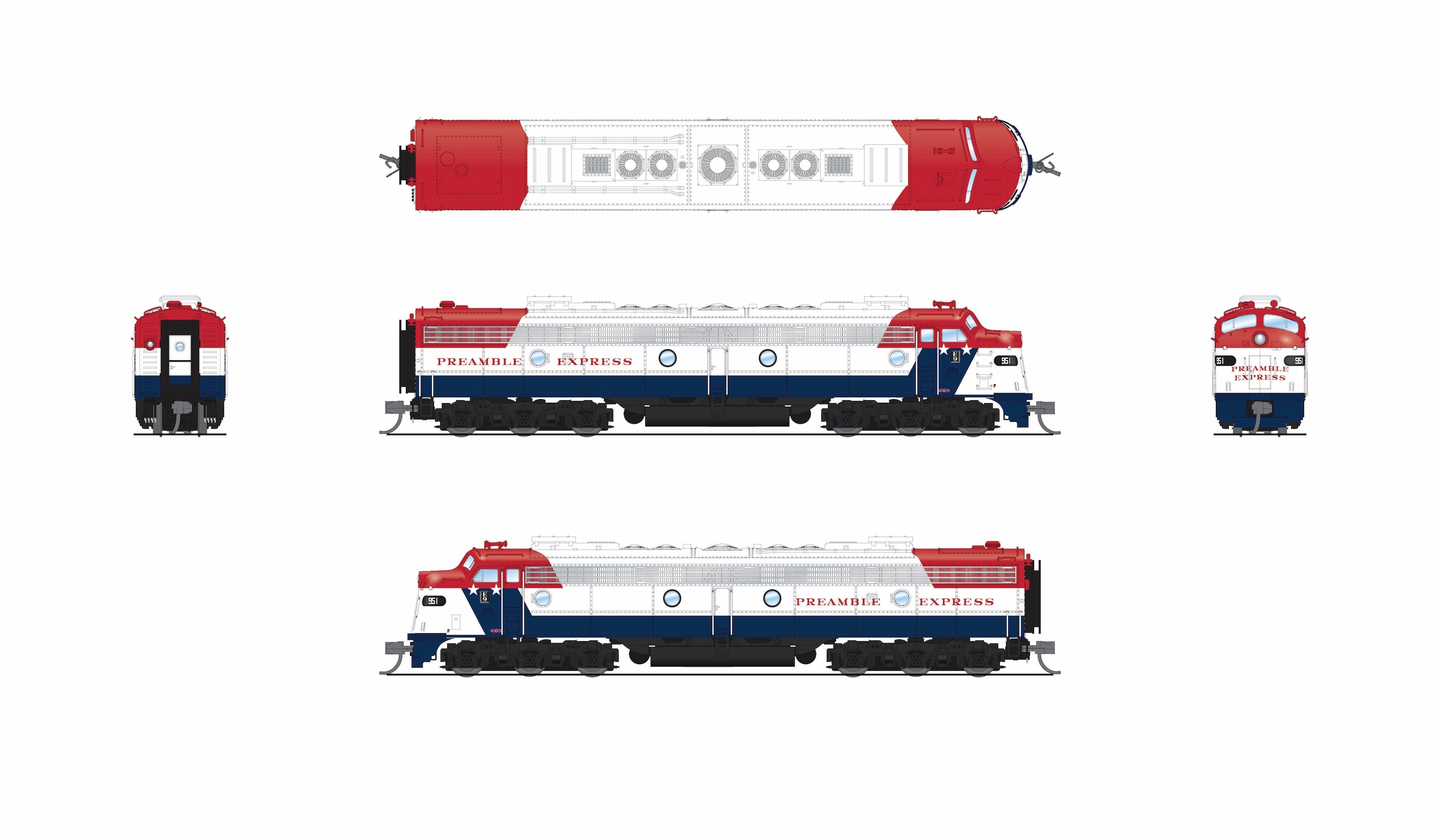 10311 EMD E9A, UP 951, Preamble AFT Paint, No-Sound / DCC-Ready, N (Lowell Smith Exclusive)