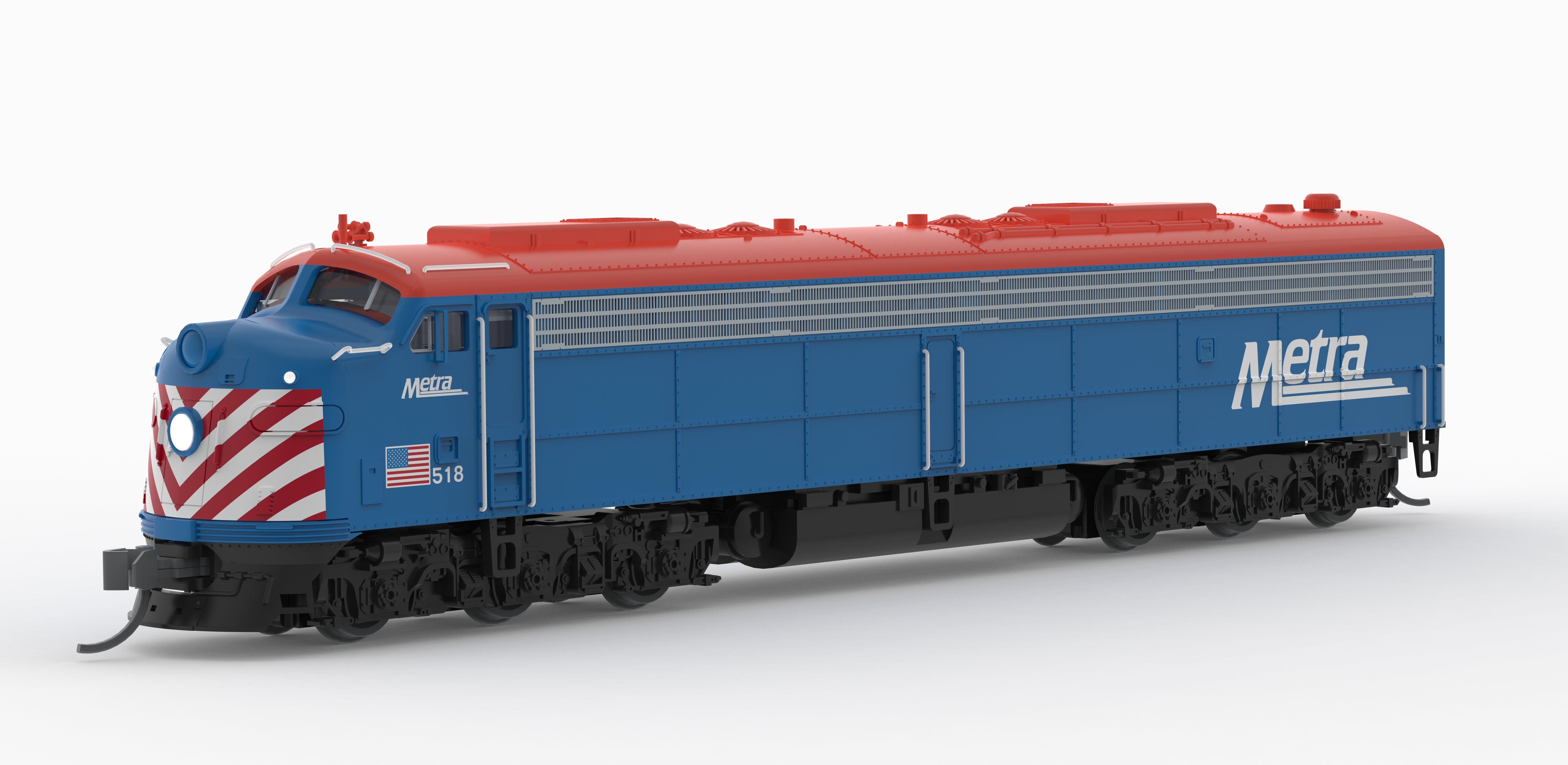 10314 EMD E8A, Metra 515, Commuter Blue, No-Sound / DCC-Ready, N (Pioneer Trains Exclusive)