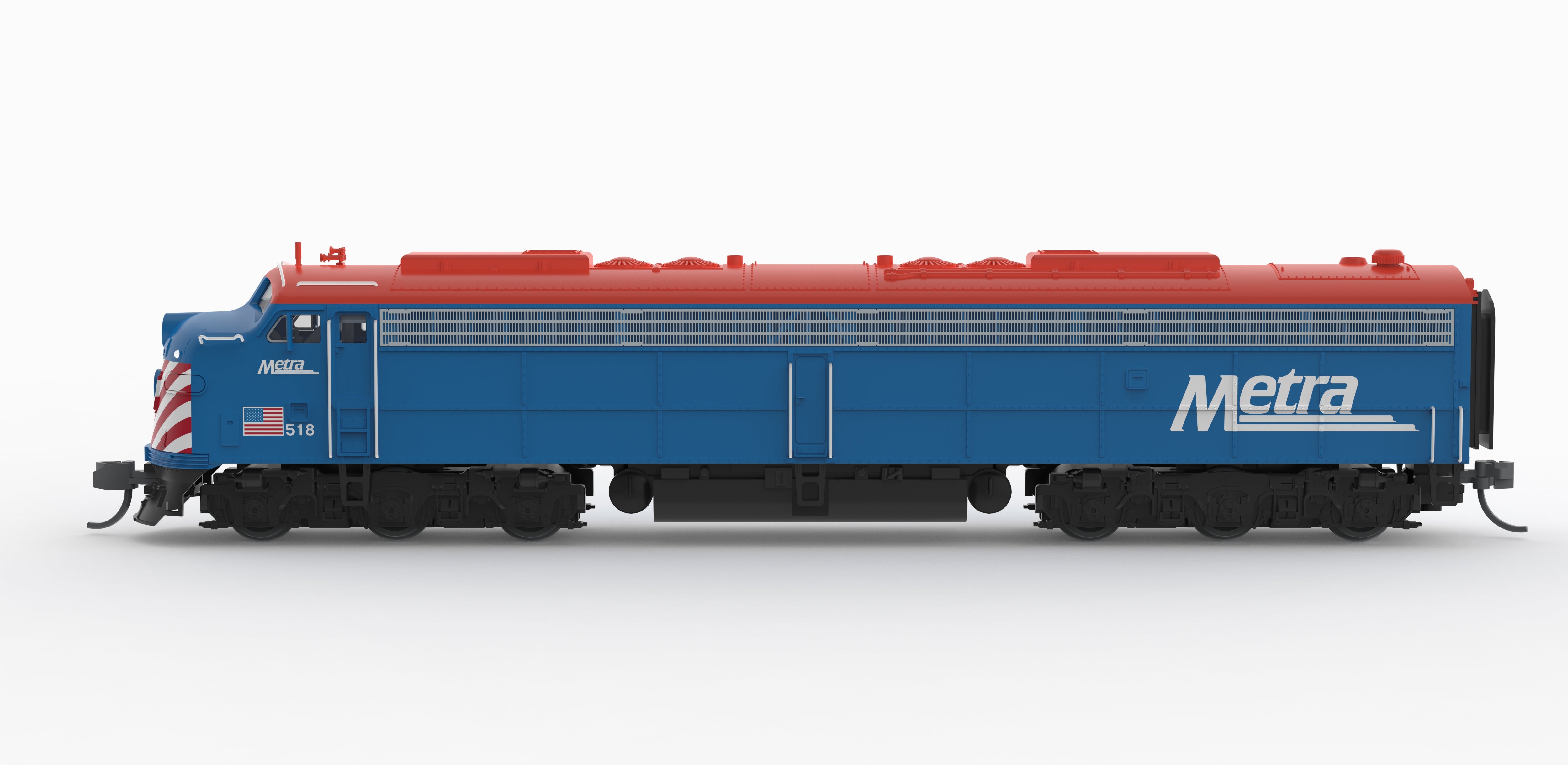 10315 EMD E8A, Metra 518, Commuter Blue, No-Sound / DCC-Ready, N (Pioneer Trains Exclusive)