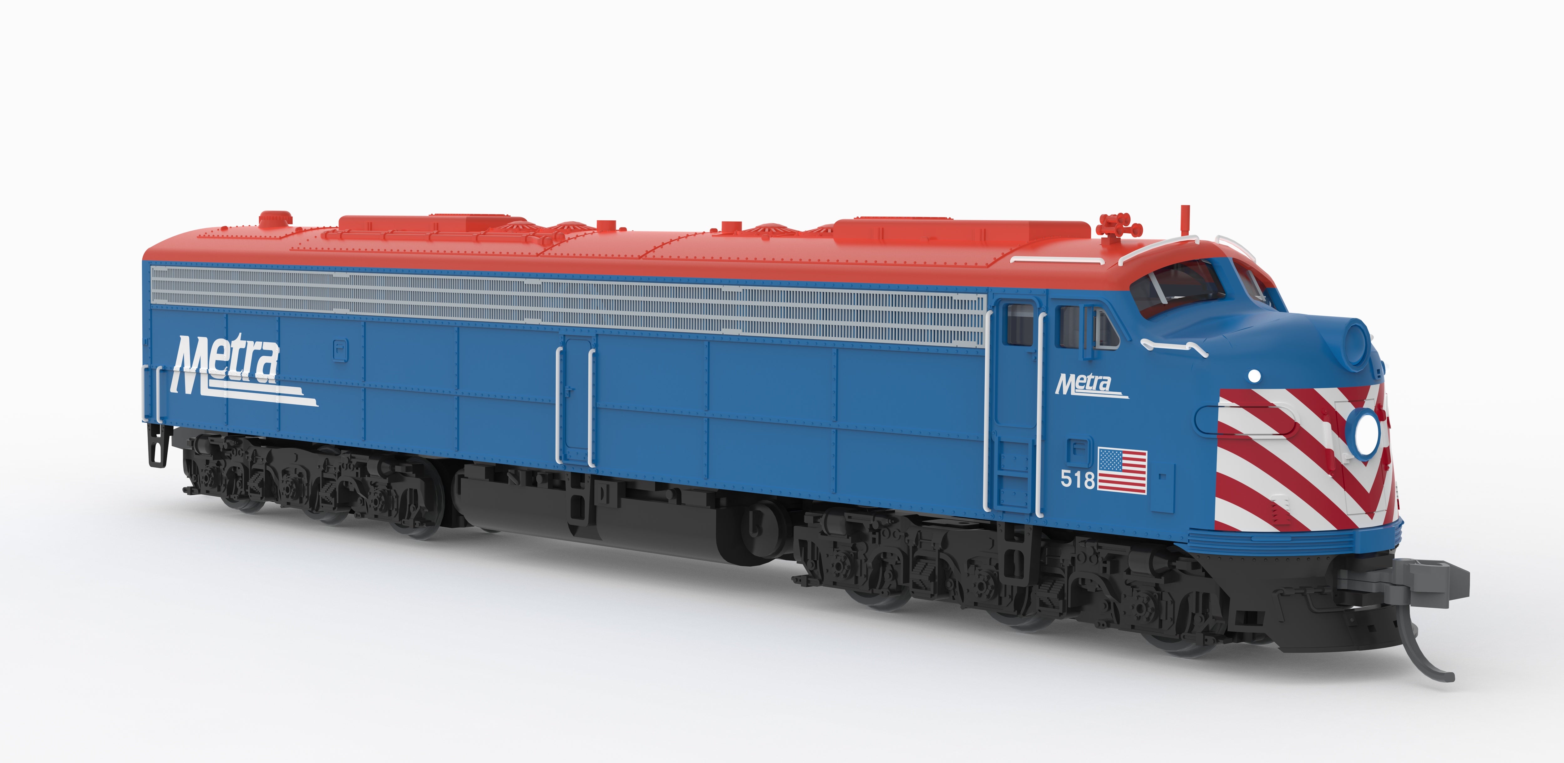 10313 EMD E8A, Metra 518, Commuter Blue, Paragon4 Sound/DC/DCC, N (Pioneer Trains Exclusive)