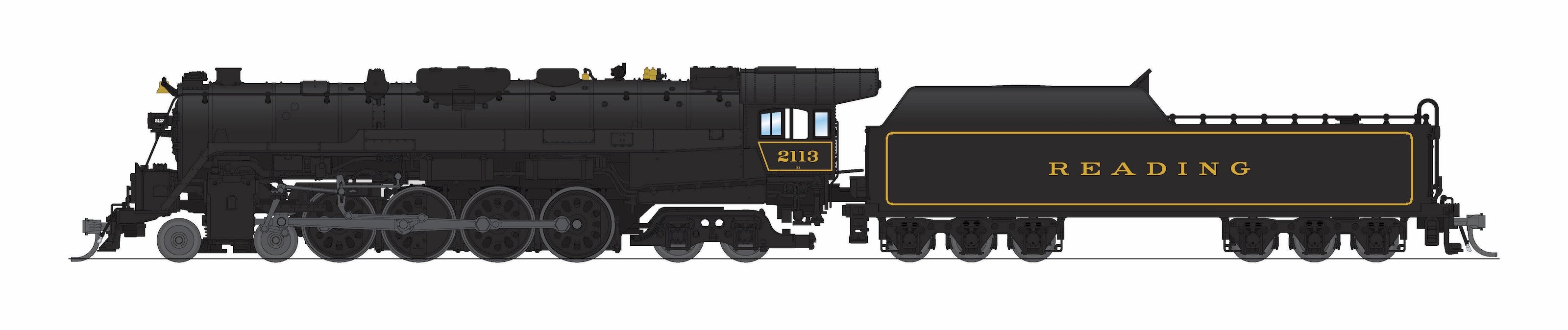 10321 Reading T1 4-8-4, In Service #2113, No-Sound / DCC-Ready, N