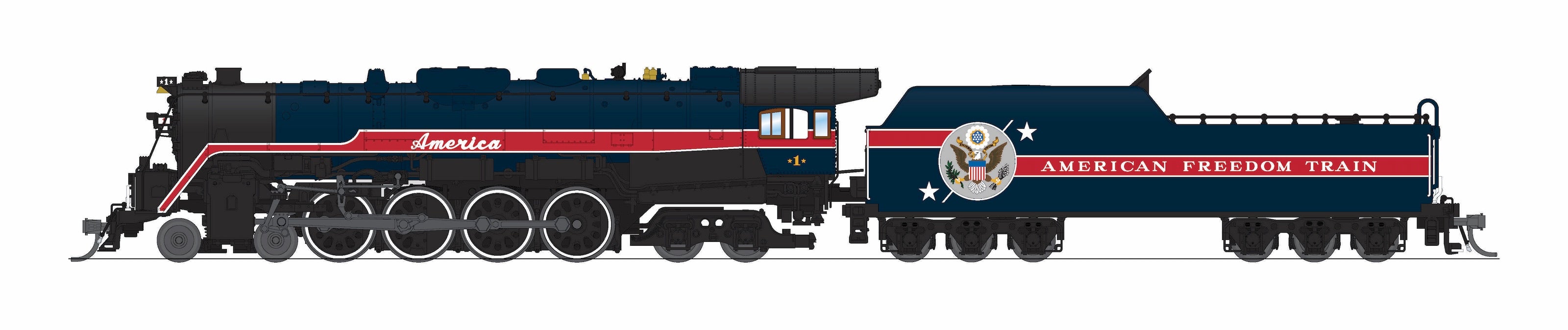 10324 Reading T1 4-8-4, American Freedom Train #1, Restoration Appearance, Paragon4 Sound/DC/DCC, w/ Smoke, N
