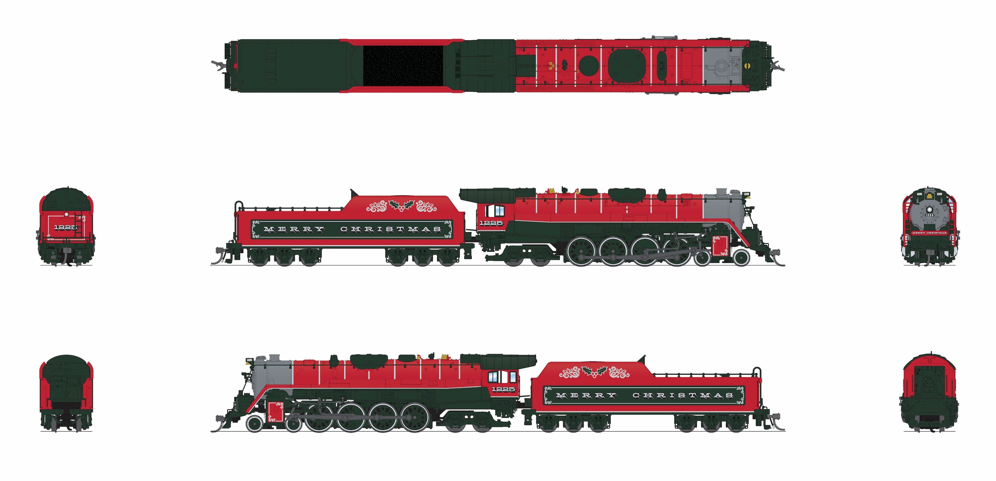 10331 Reading T1 4-8-4, Holiday Fantasy Scheme, No-Sound / DCC-Ready, N