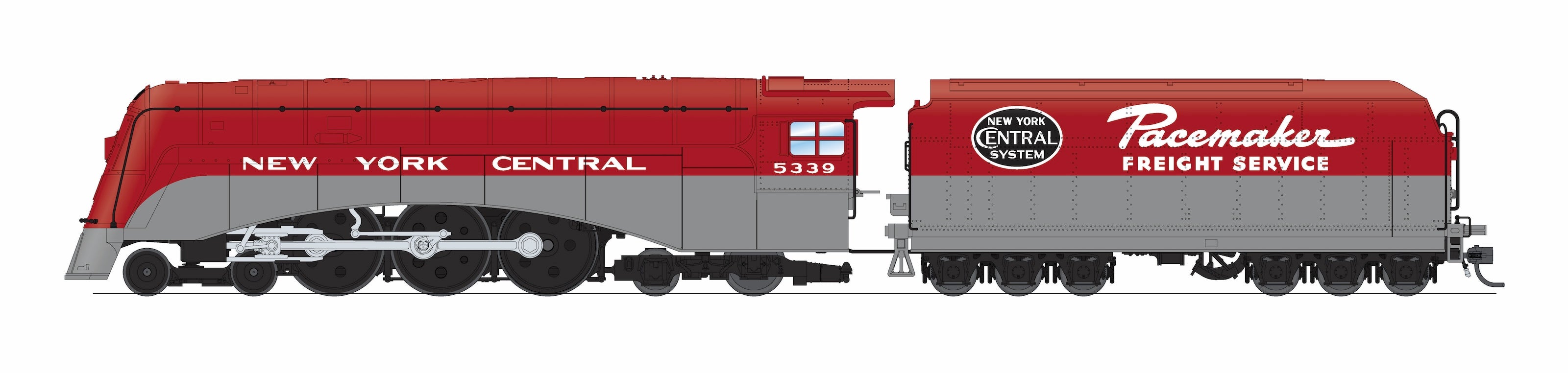 10340 Commodore Vanderbilt, NYC 5339, Pacemaker Red Fantasy Paint, Paragon4 Sound/DC/DCC, w/ Smoke, HO
