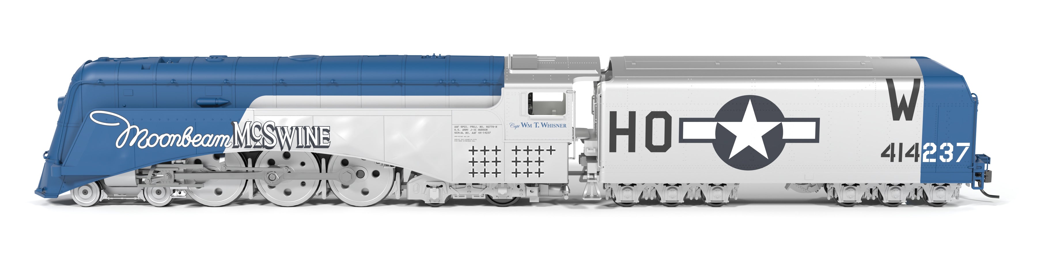 10344 Commodore Vanderbilt, USAAF Fantasy Paint, "Moonbeam McSwine", Paragon4 Sound/DC/DCC, w/ Smoke, HO