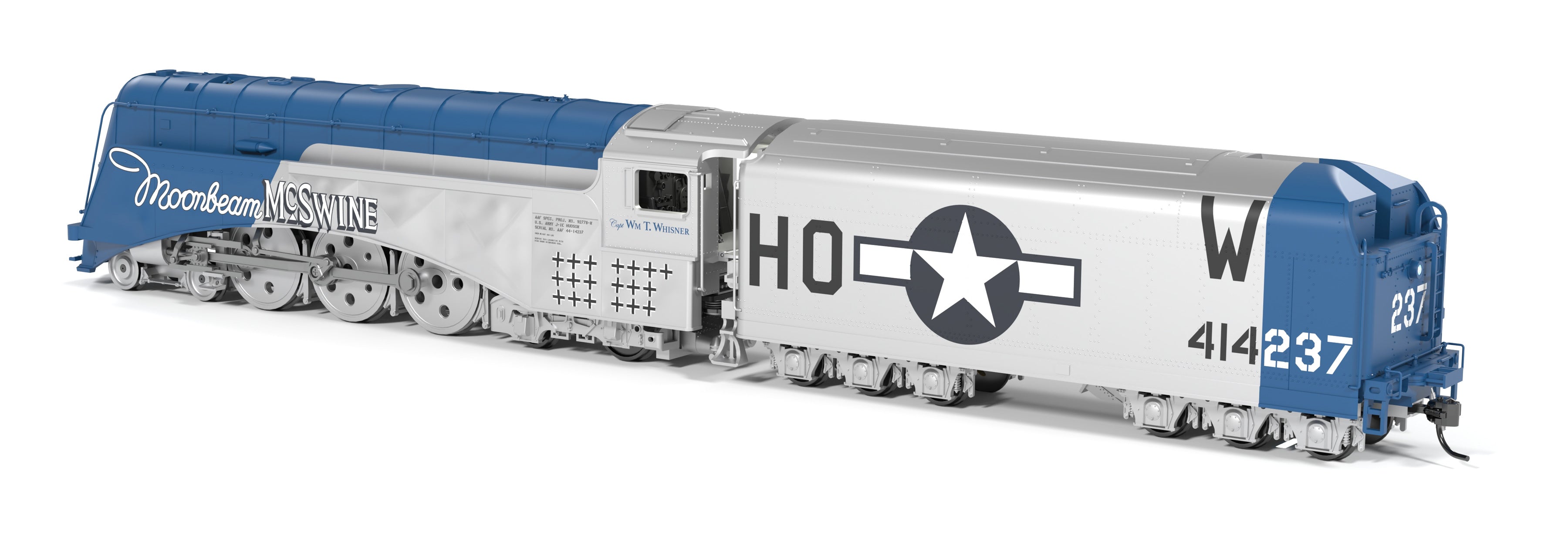 10344 Commodore Vanderbilt, USAAF Fantasy Paint, "Moonbeam McSwine", Paragon4 Sound/DC/DCC, w/ Smoke, HO
