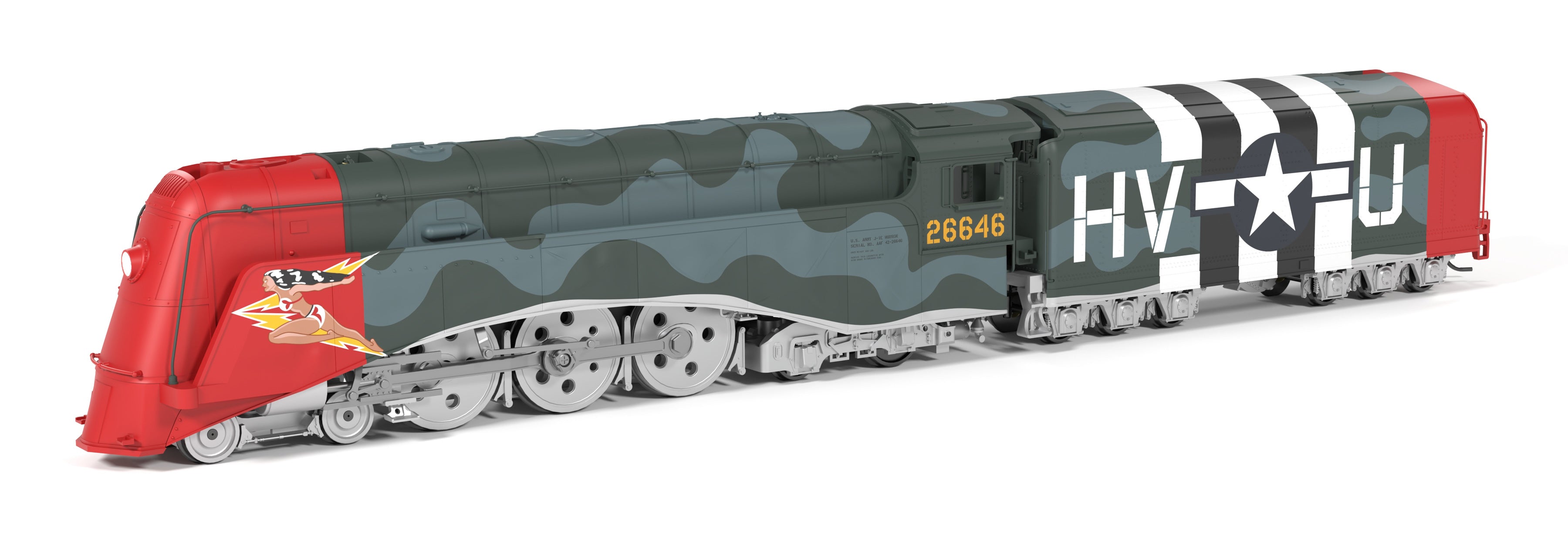 10346 Commodore Vanderbilt, USAAF Fantasy Paint, HV-U 26646, Paragon4 Sound/DC/DCC, w/ Smoke, HO