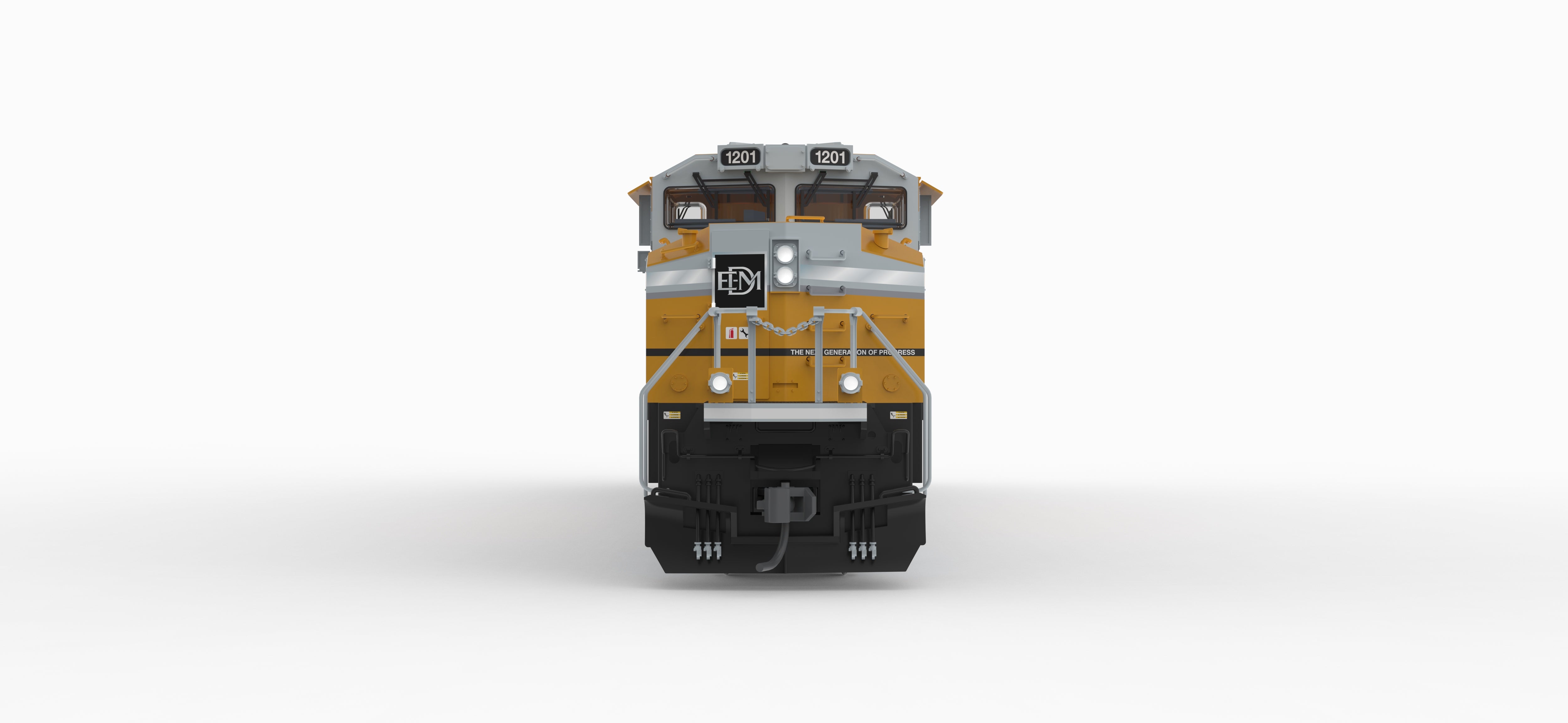 10429 EMD SD70ACe, EMD Demo 1201, Yellow Progress Rail, Paragon4 Sound/DC/DCC, HO