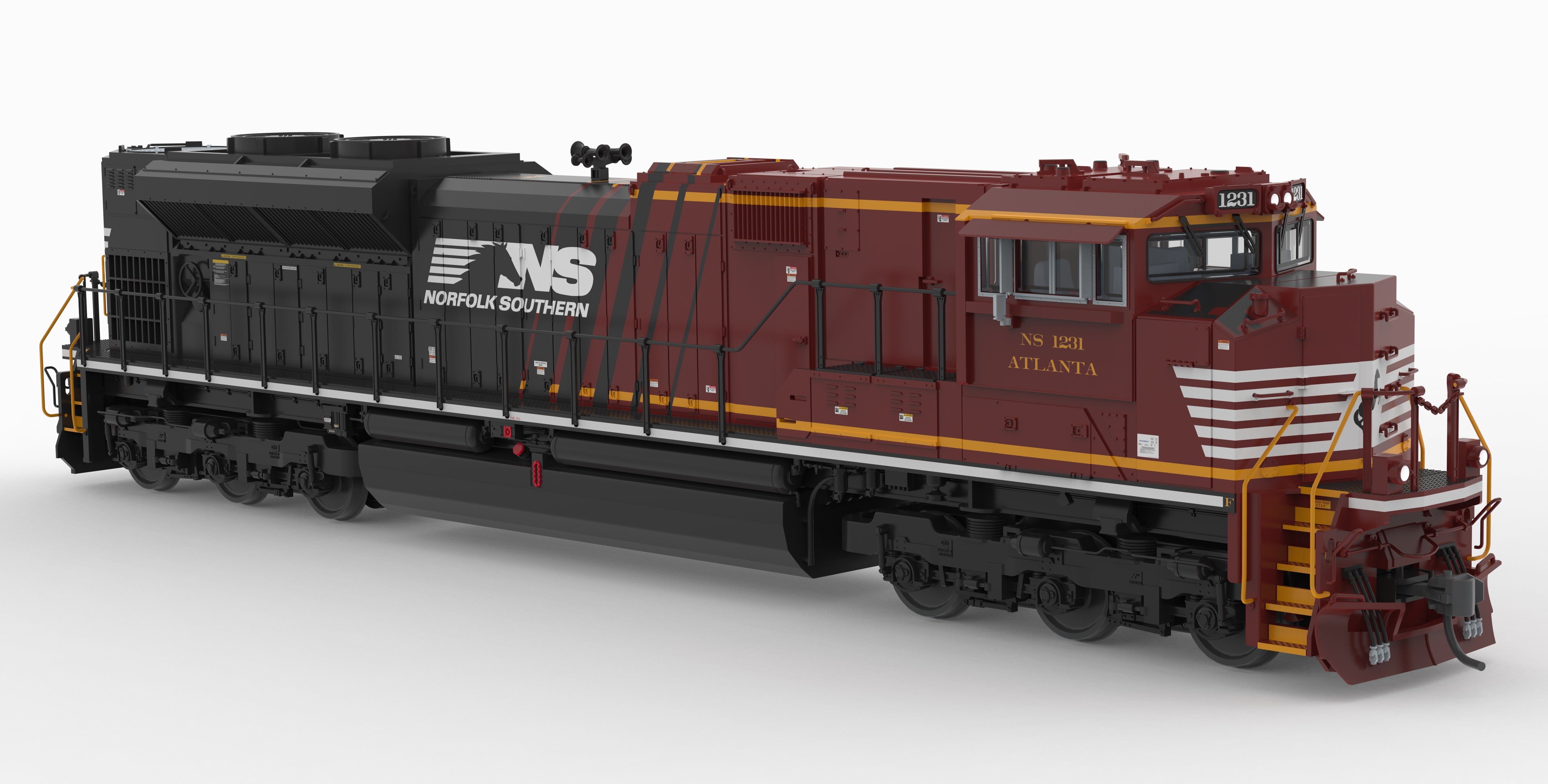 10438 EMD SD70ACe, NS 1231 "Atlanta", Office Car Special, No-Sound / DCC-Ready, HO