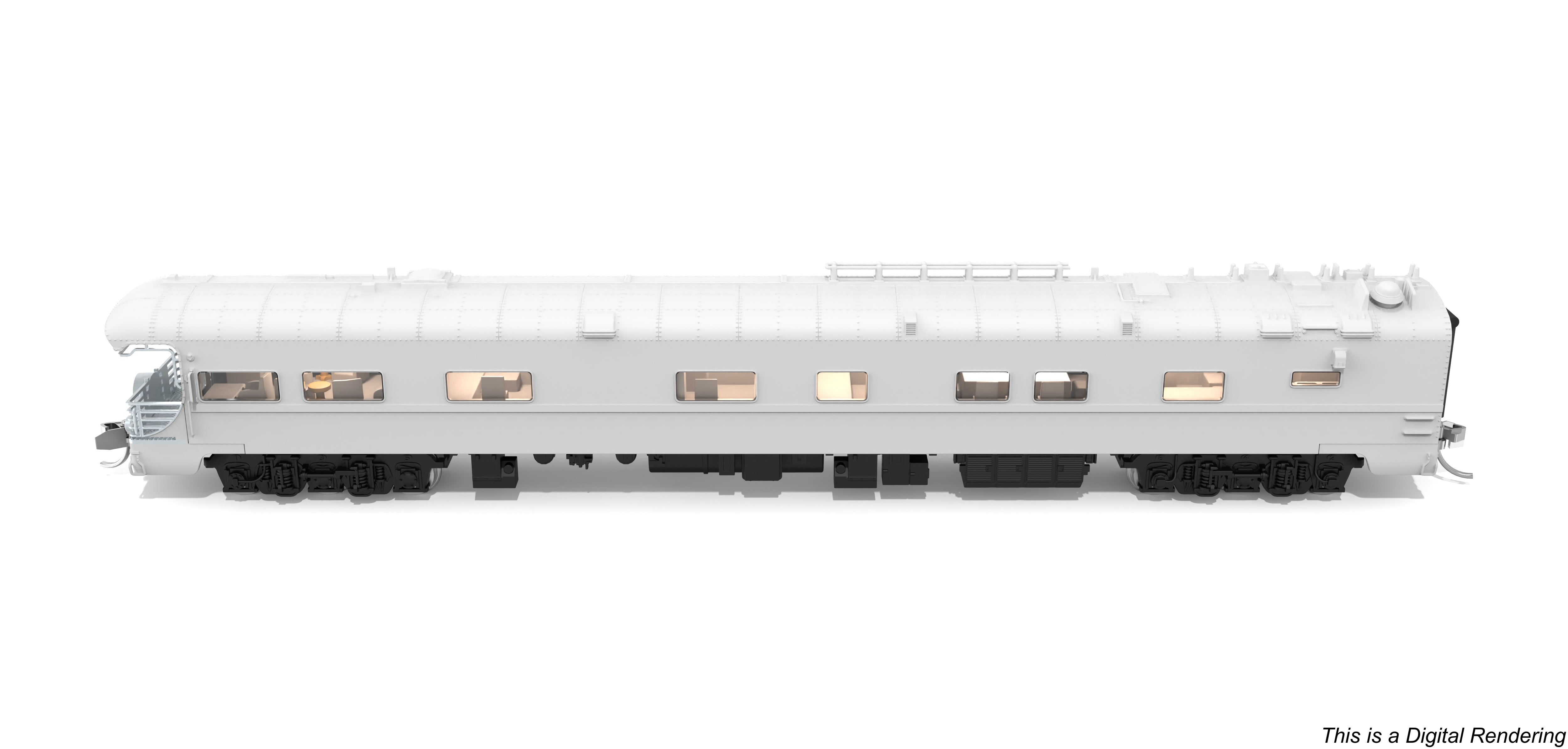 10495 Union Pacific Business Car, Painted Primer Gray w/ Black Trucks, N Scale