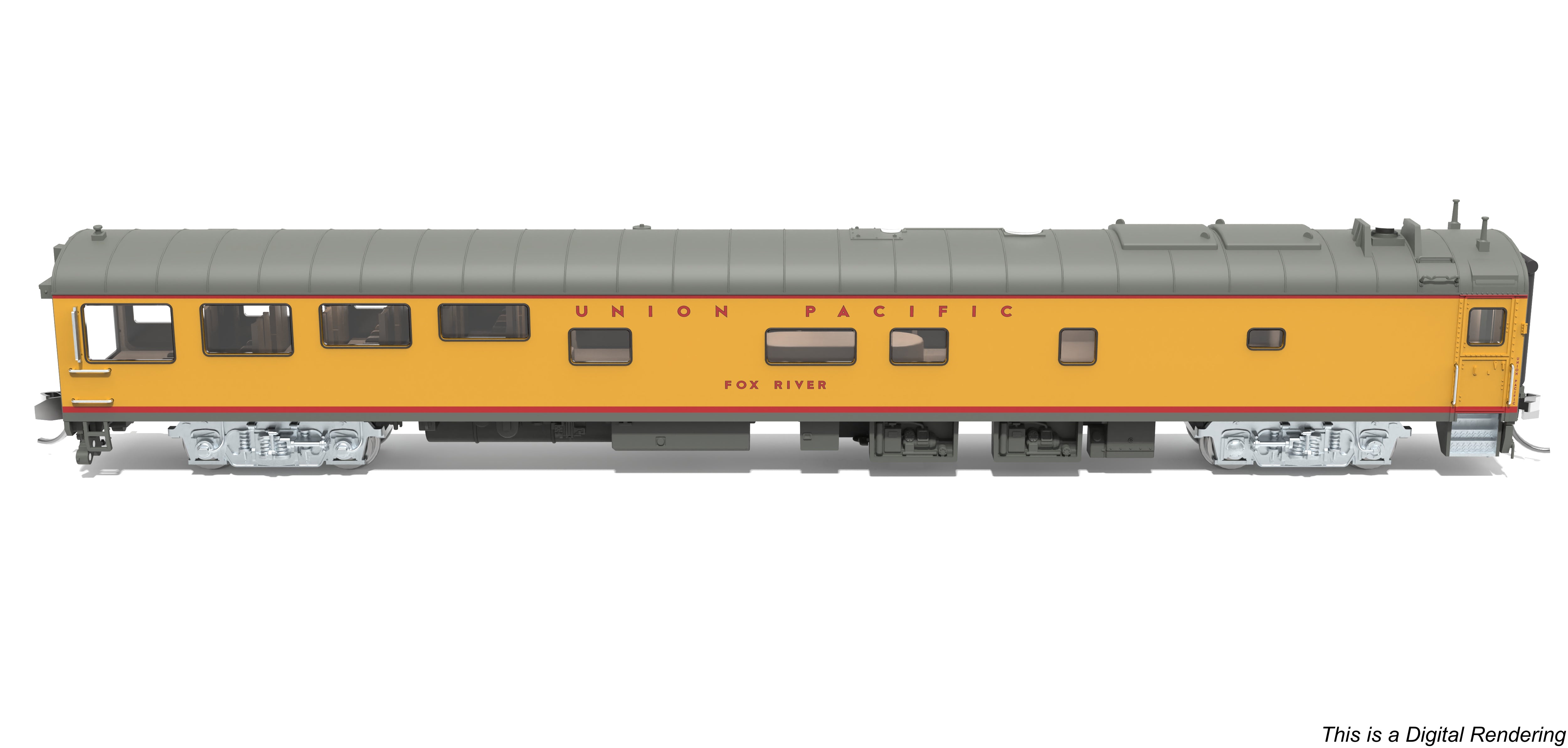 10500 Union Pacific Track Inspection Car, "Fox River", 1995 - 2006 Appearance, N