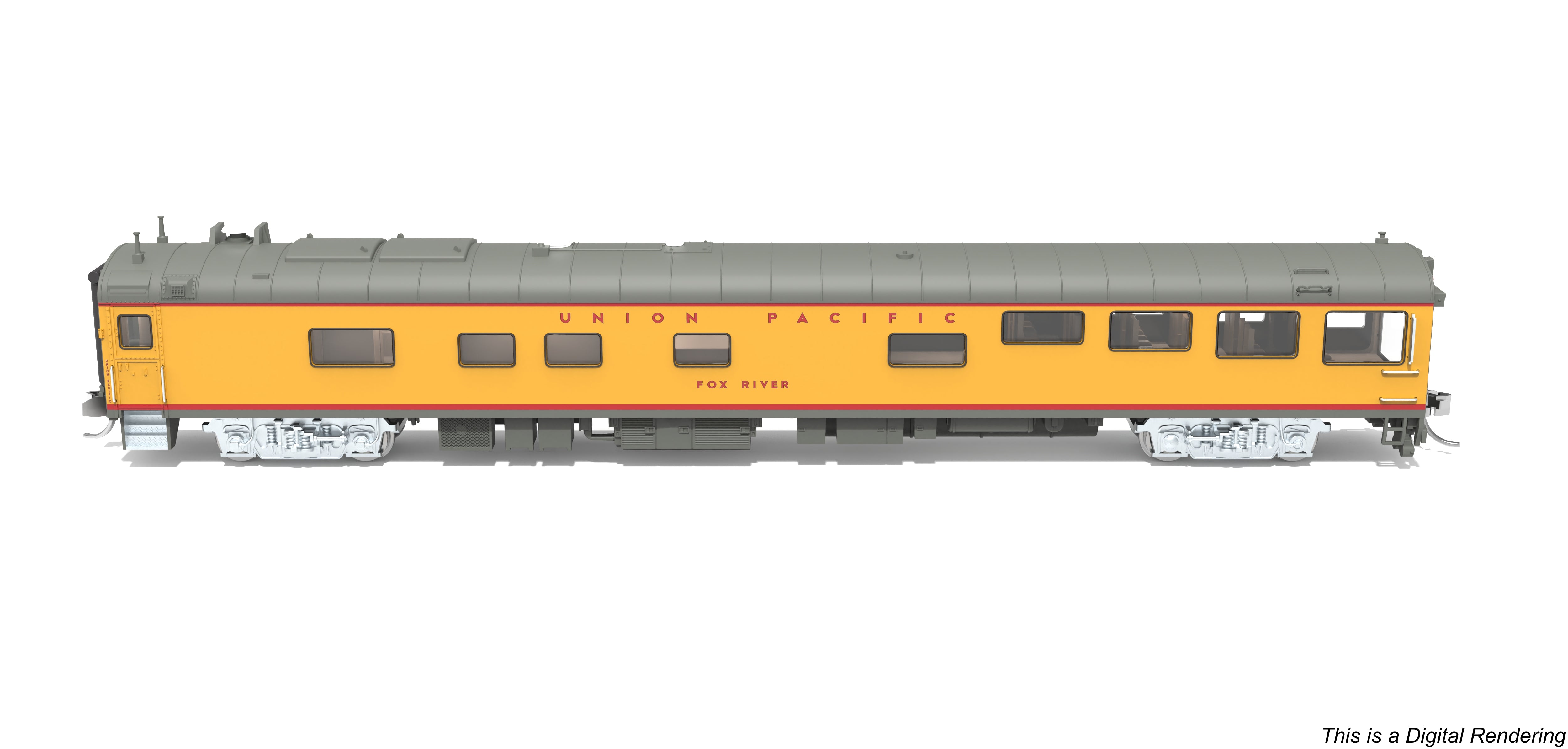 10500 Union Pacific Track Inspection Car, "Fox River", 1995 - 2006 Appearance, N