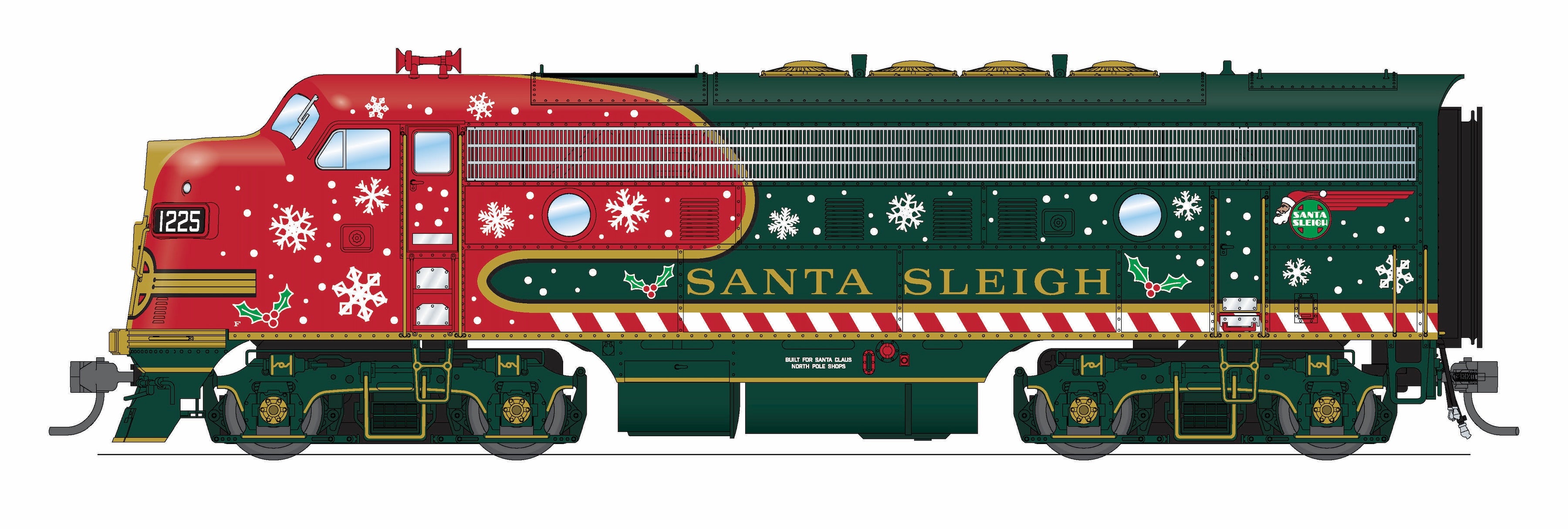 10512 EMD F3, Santa's Sleigh Scheme, Paragon4 Sound/DC/DCC, HO (Trainworld Exclusive)