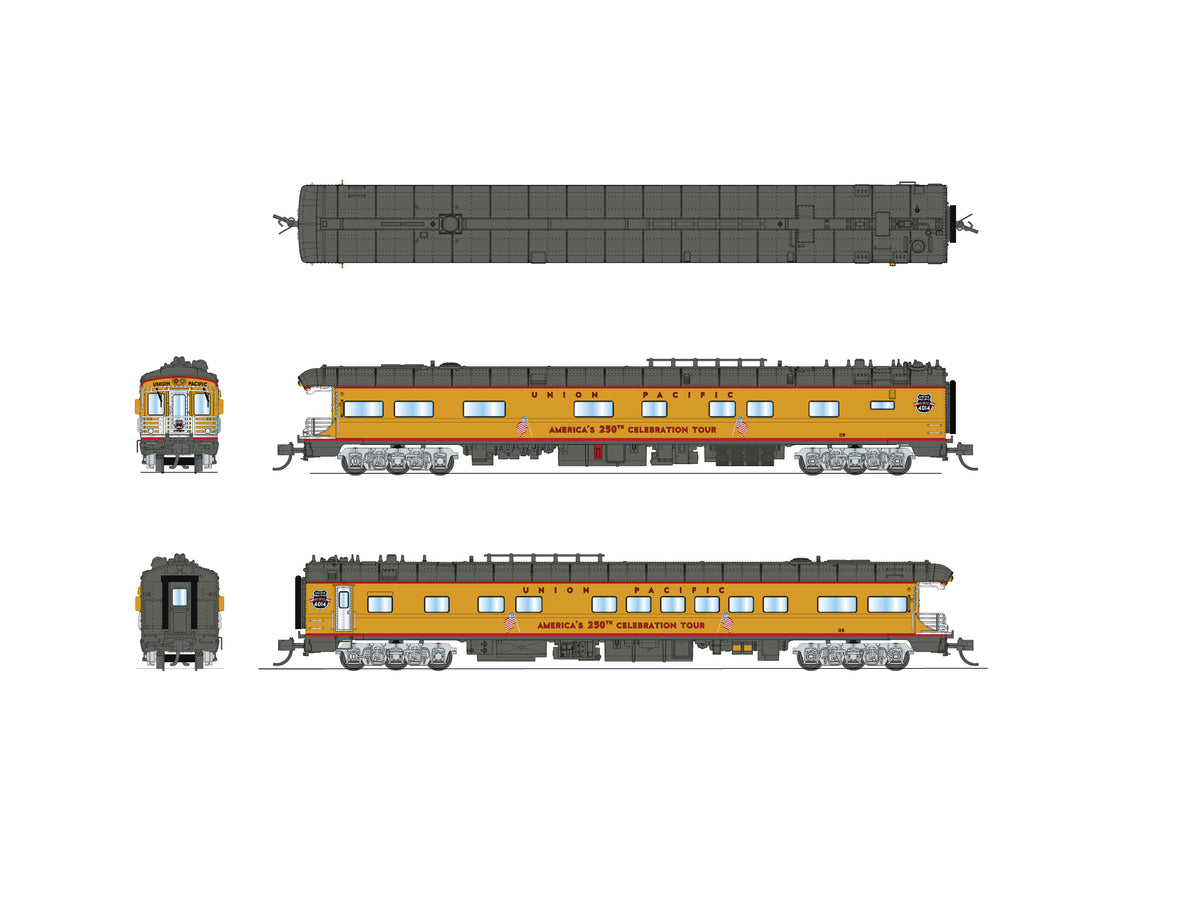 10527 Union Pacific Business Car, UP #119 "Kenefick", Fantasy East Coast Big Boy Tour Shield, N Scale (Trainworld Exclusive)