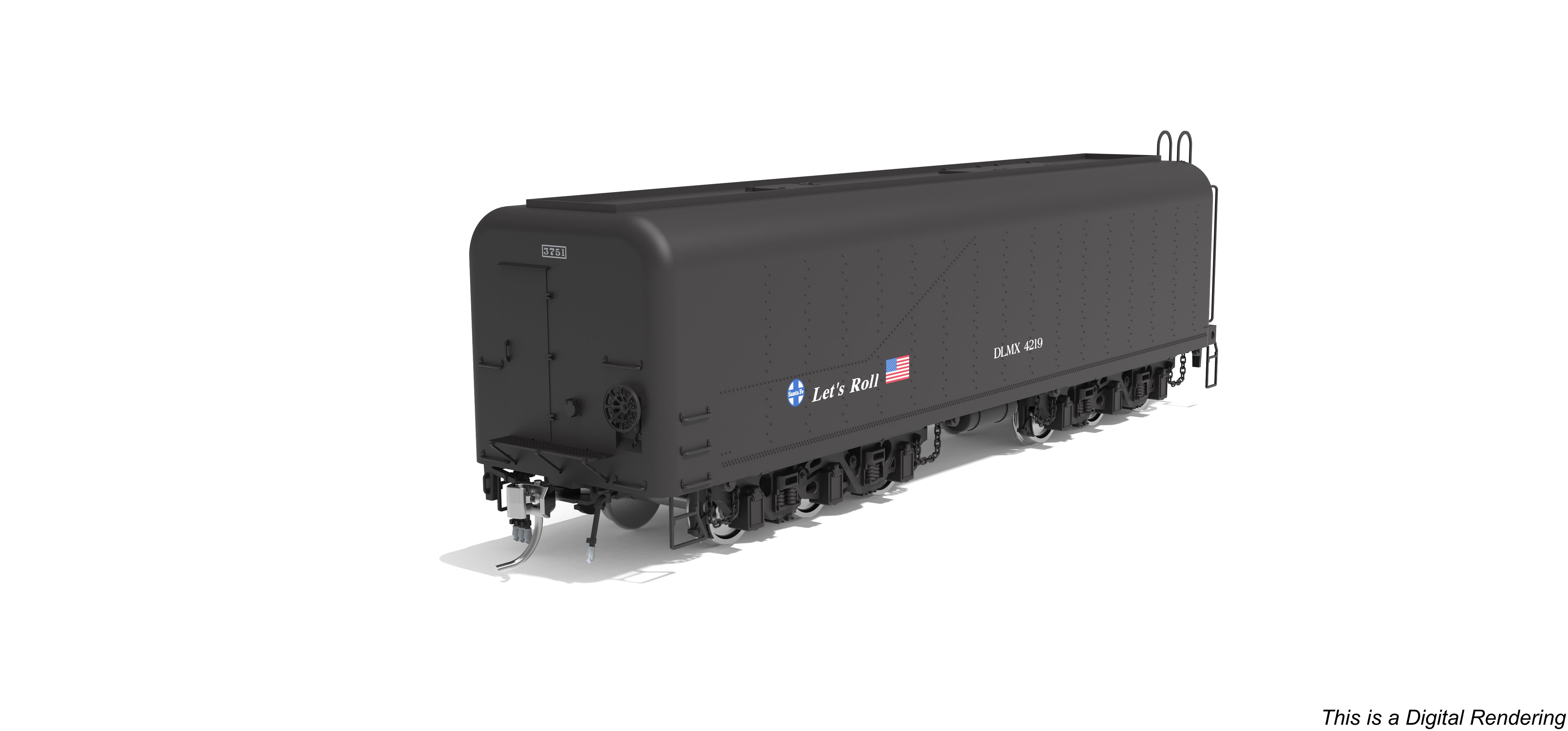 10571 DLMX 4219 Auxiliary Water Tender, "Let's Roll" ATSF, HO Scale
