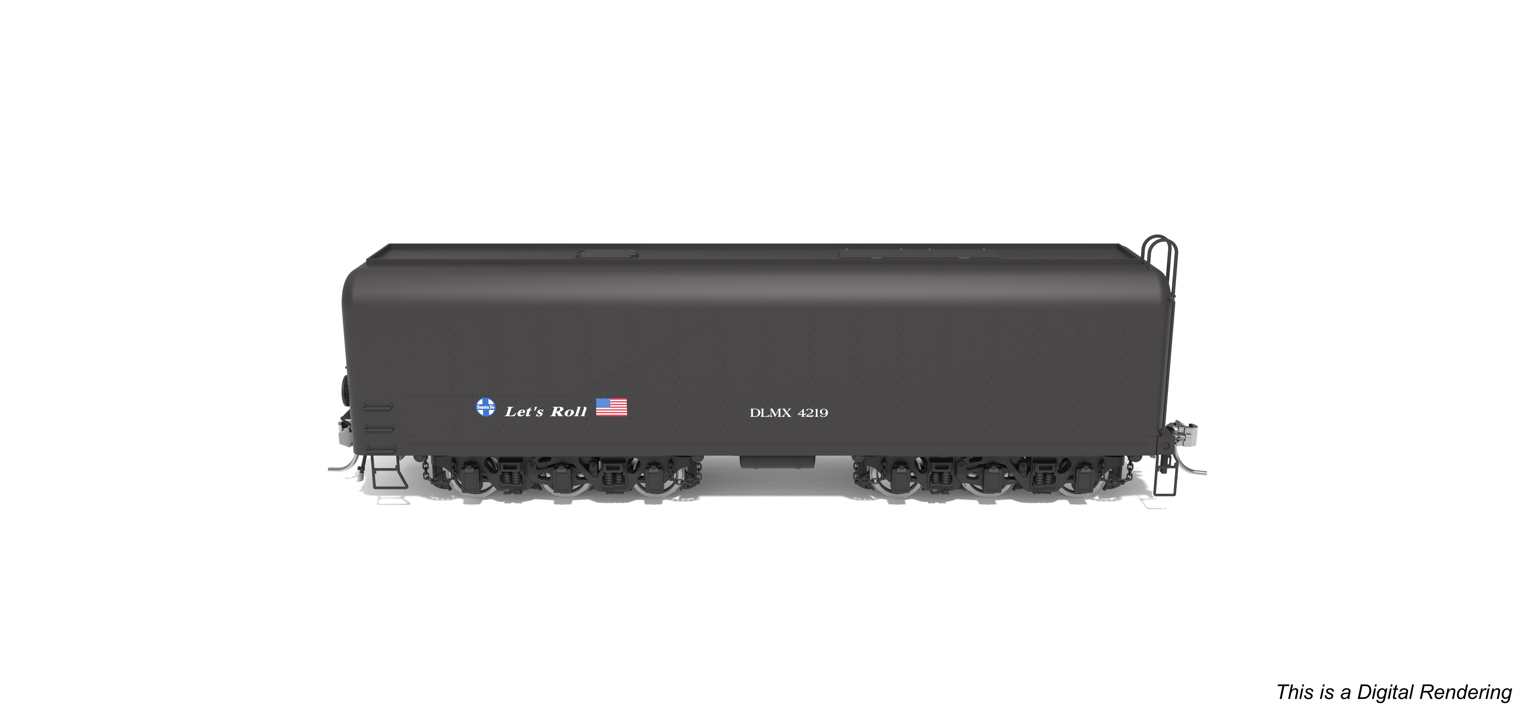 10571 DLMX 4219 Auxiliary Water Tender, "Let's Roll" ATSF, HO Scale