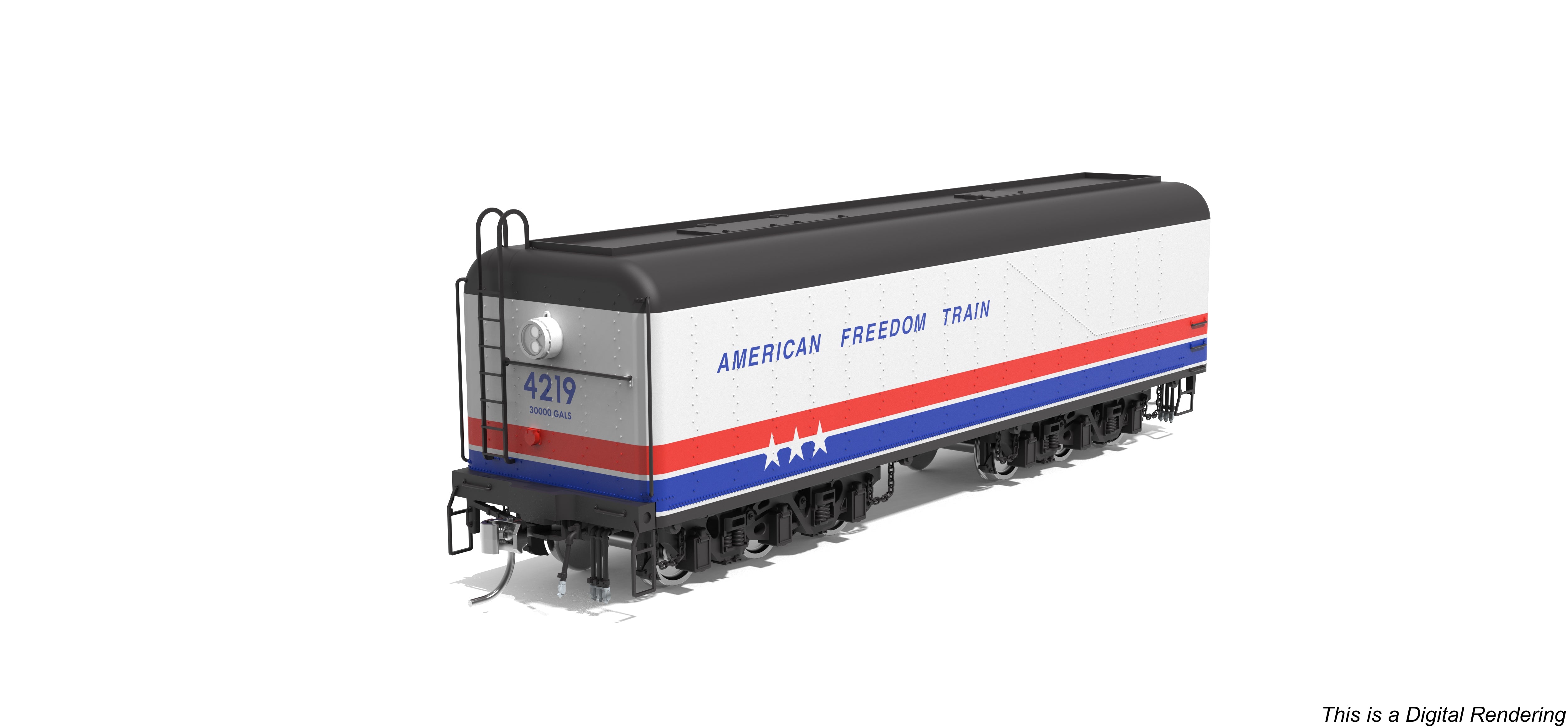 10576 American Freedom Train Auxiliary Water Tender, #4219, HO Scale (NP)