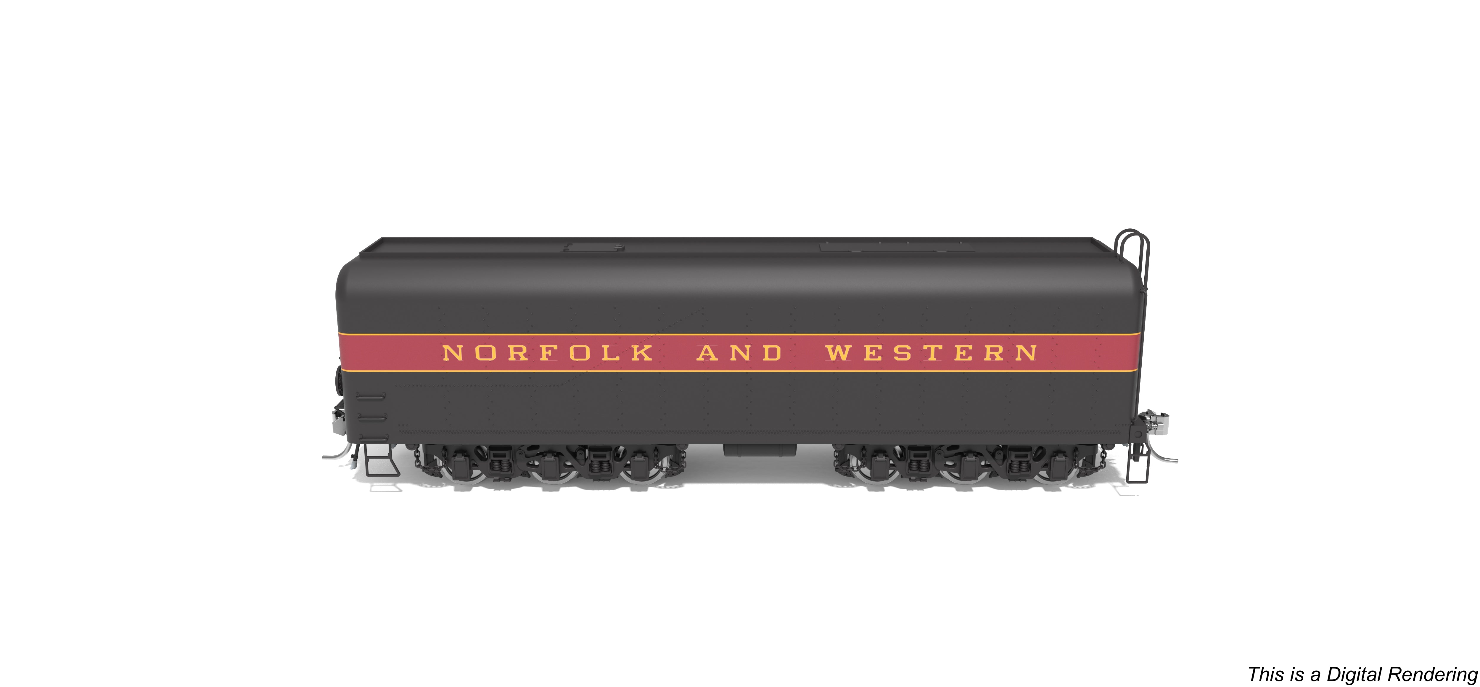 10577 Norfolk & Western Auxiliary Water Tender, Maroon Band, #220166, HO Scale (NP)