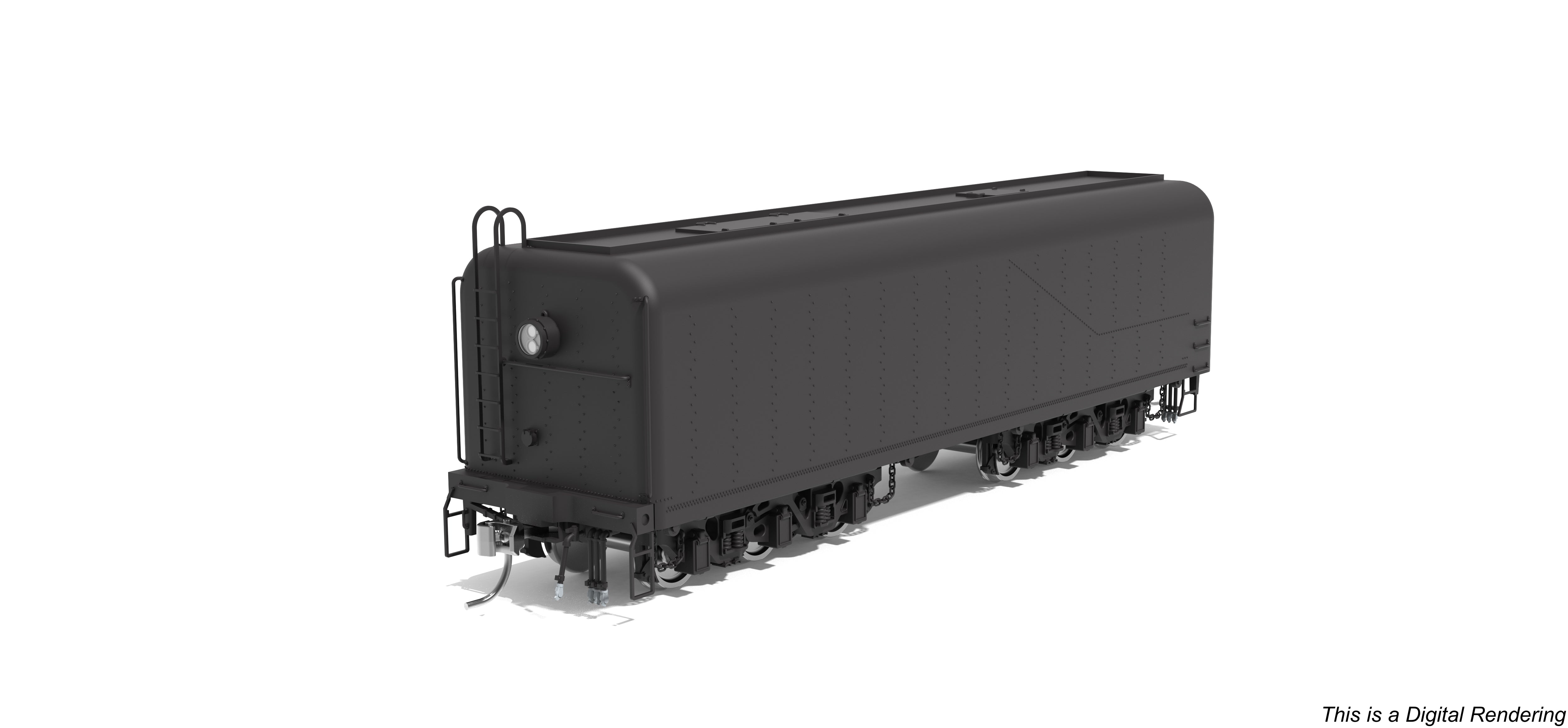 10579 DLMX Auxiliary Water Tender, Painted Black, Unlettered, HO Scale