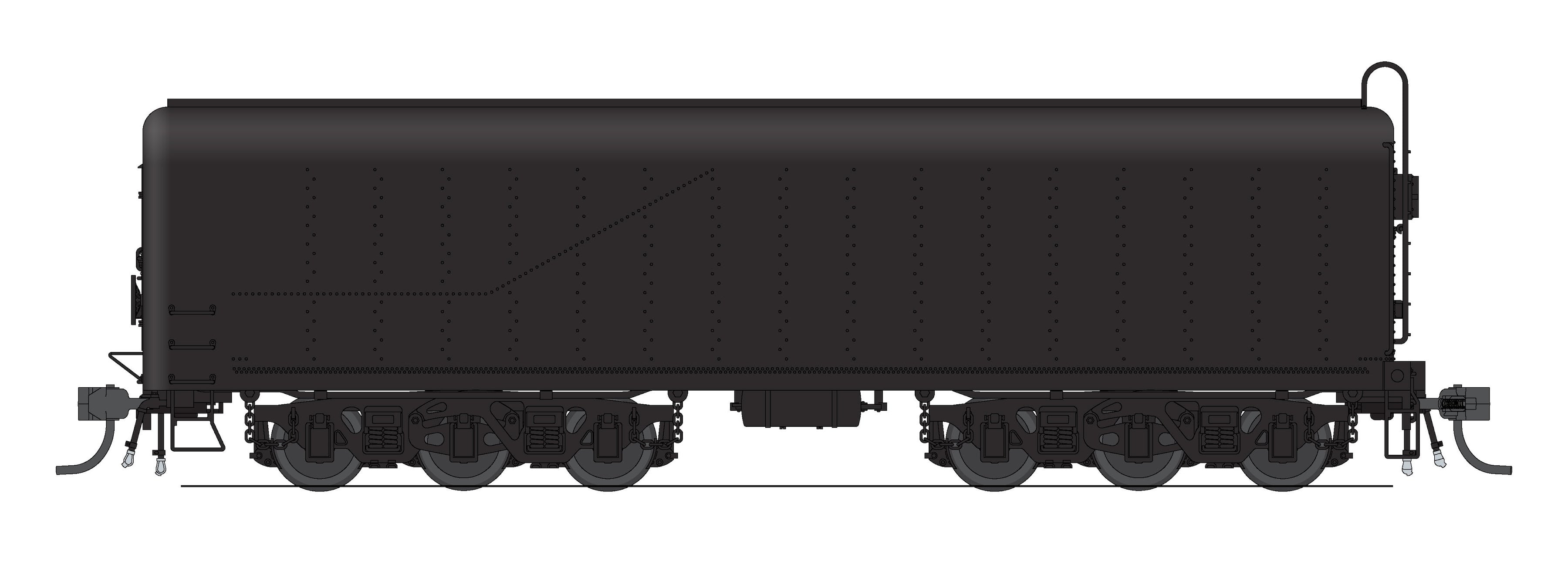 10579 DLMX Auxiliary Water Tender, Painted Black, Unlettered, HO Scale