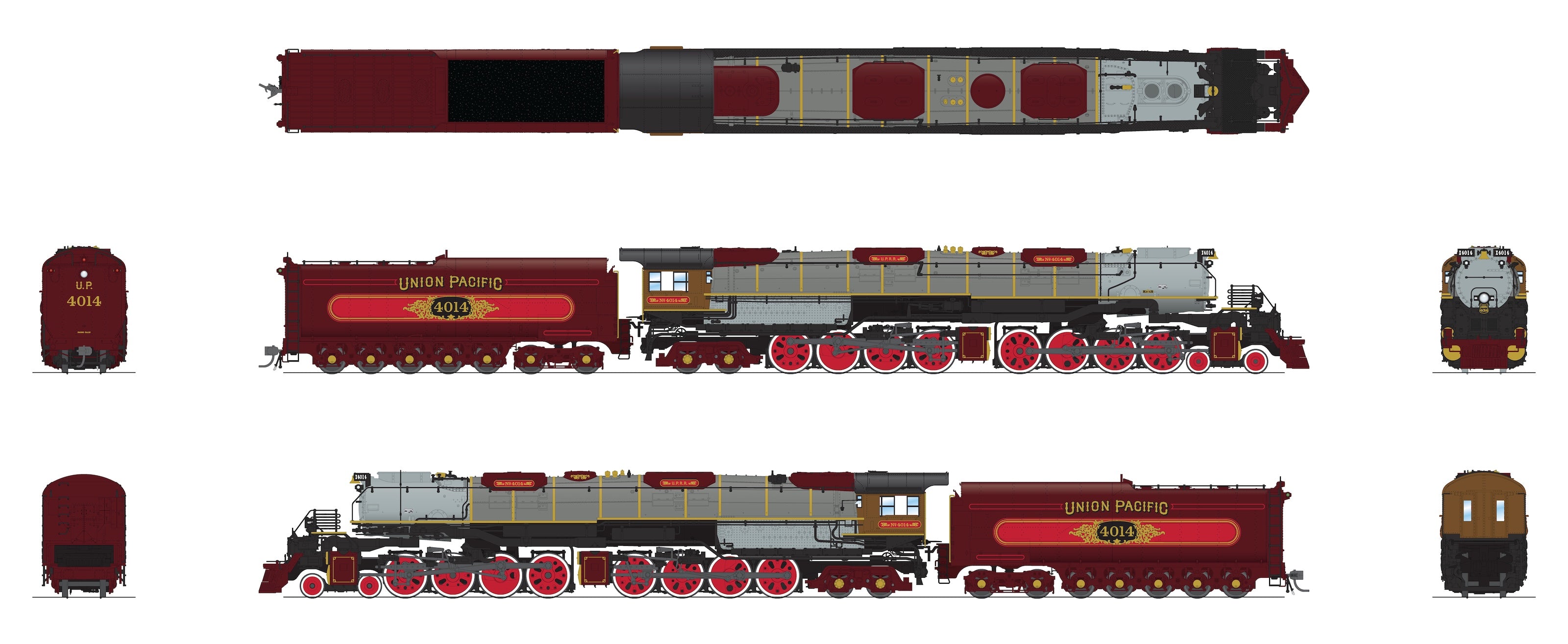10616 UP Big Boy 4-8-8-4, #4014, Ornate 1800's Fantasy Paint, Paragon4 Sound/DC/DCC, Smoke, HO