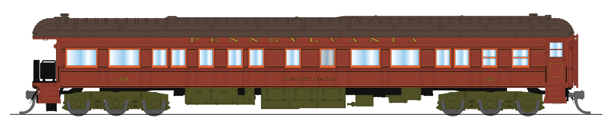 10667 Z74D Business Car, PRR 120, "Pennsylvania", Mid-1930's Appearance, N Scale