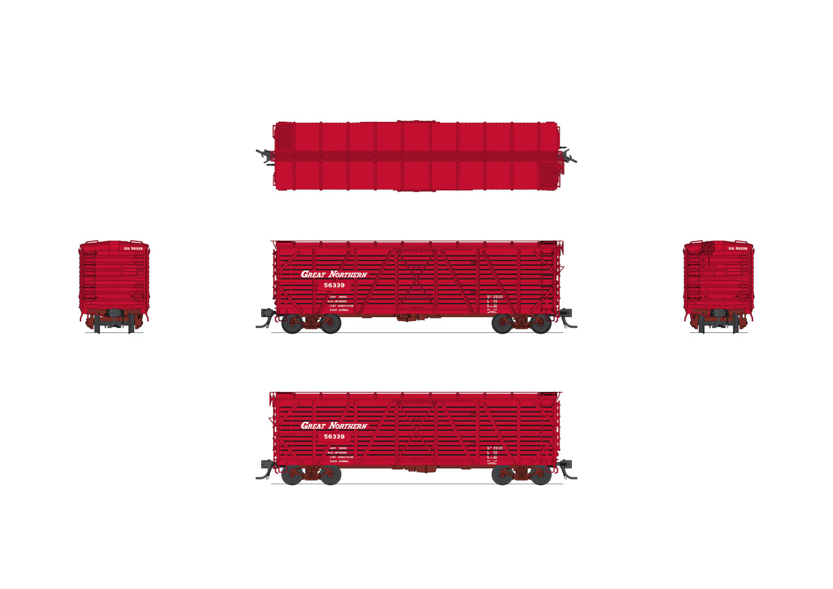 10694 40' Wood Stock Car, GN 56339, Cattle Sounds, HO Scale