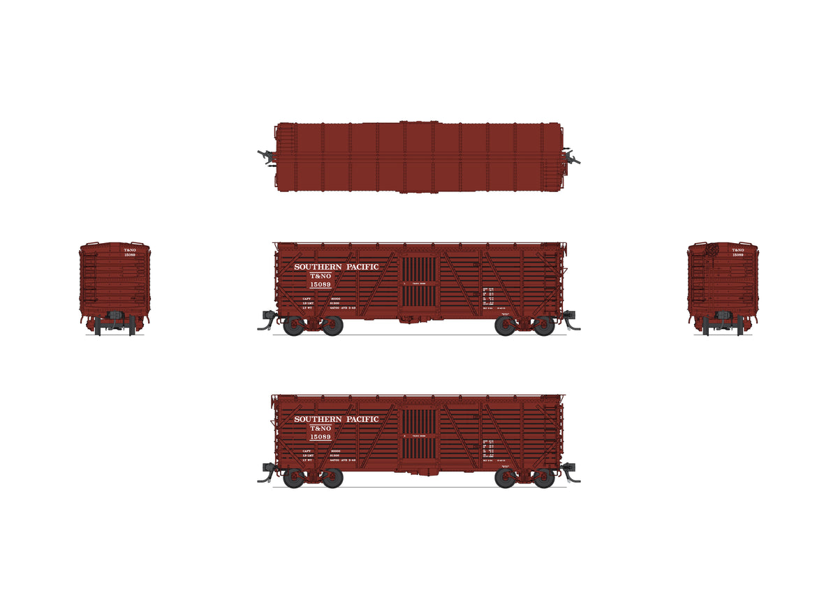 10702 40' Wood Stock Car, SP 15089, Cattle Sounds, HO Scale