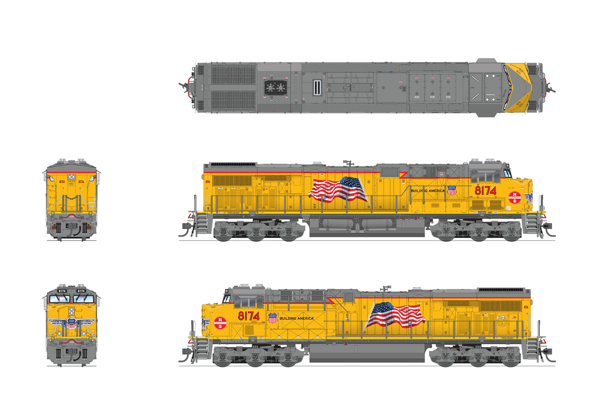 10893 GE ES44AC, UP 8174, "Big Red Express", No-Sound / DCC-Ready, N (Spring Creek Exclusive)